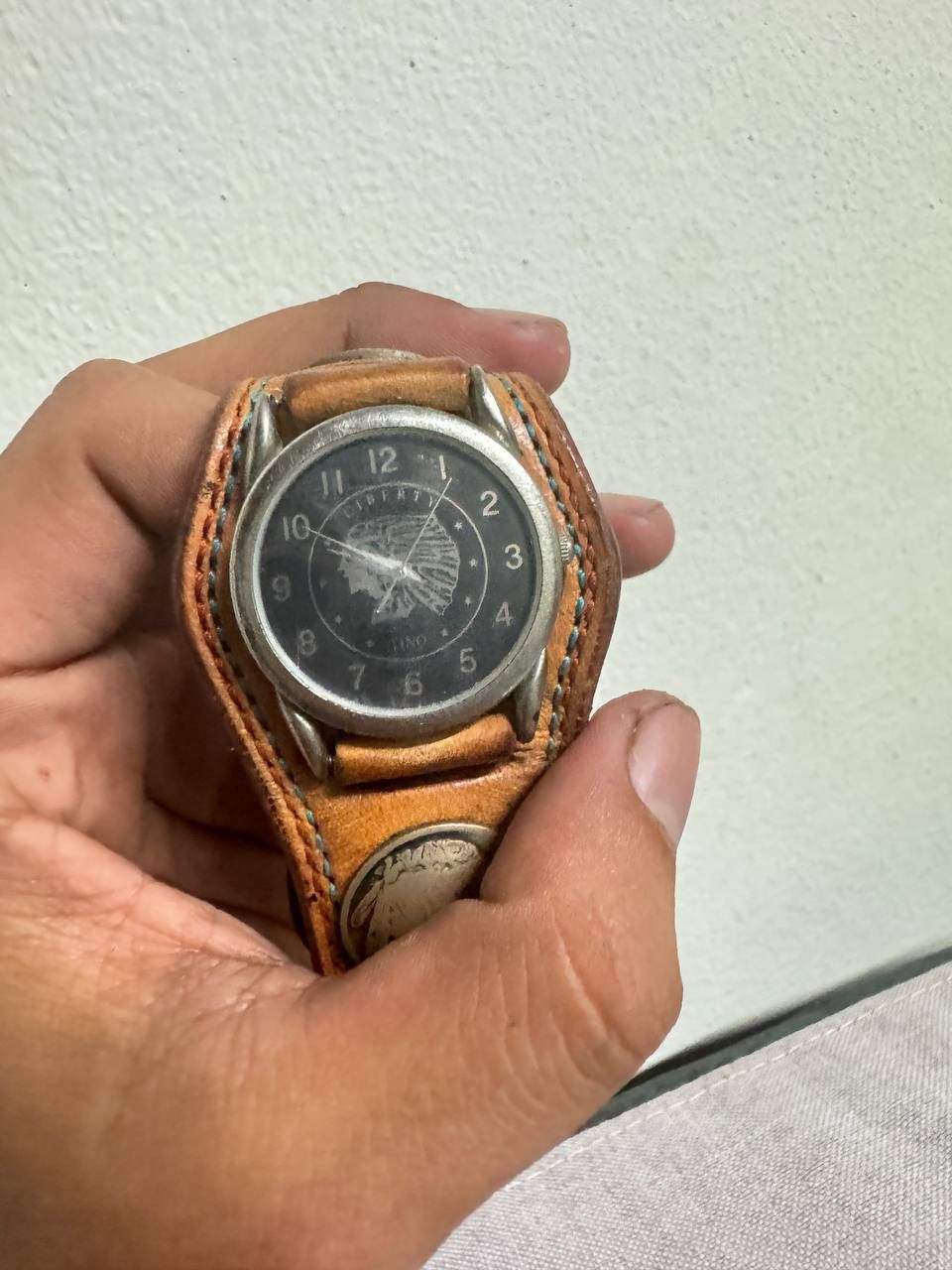 Designer × Japanese Brand LIBERTY TINO JAPAN COIN LEATHER STRAP WATCH Size ONE SIZE - 4 Thumbnail