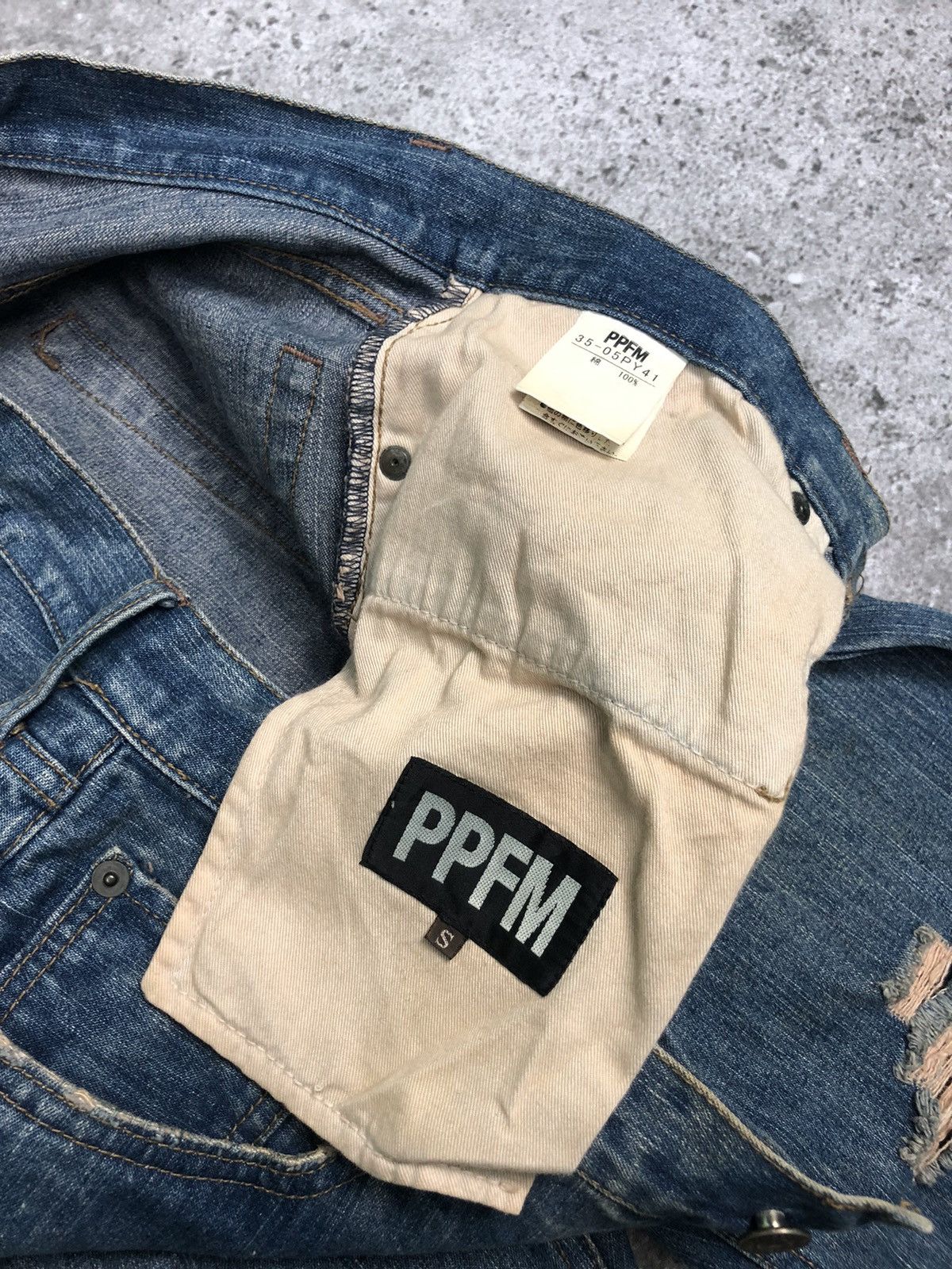 Hysteric Glamour × Japanese Brand × PPFM PPFM Ripped Denim Pants Size US 29 - 7 Thumbnail