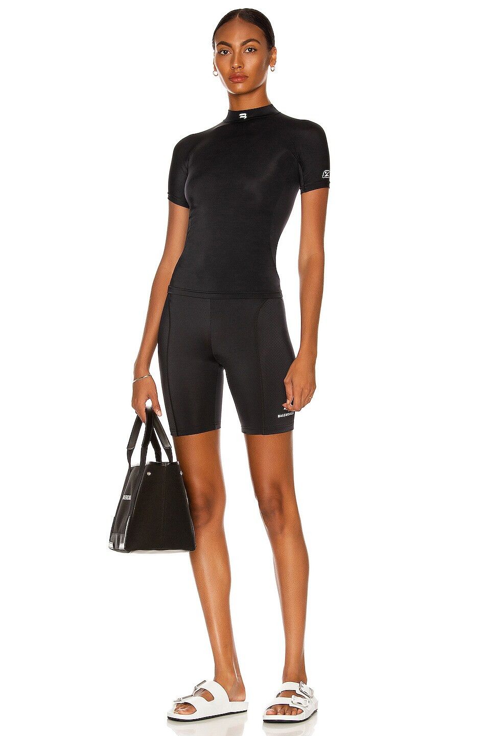 Balenciaga o1bcso1str0625 Sporty B Top in Black Size M / US 6-8 / IT 42-44 - 4 Thumbnail
