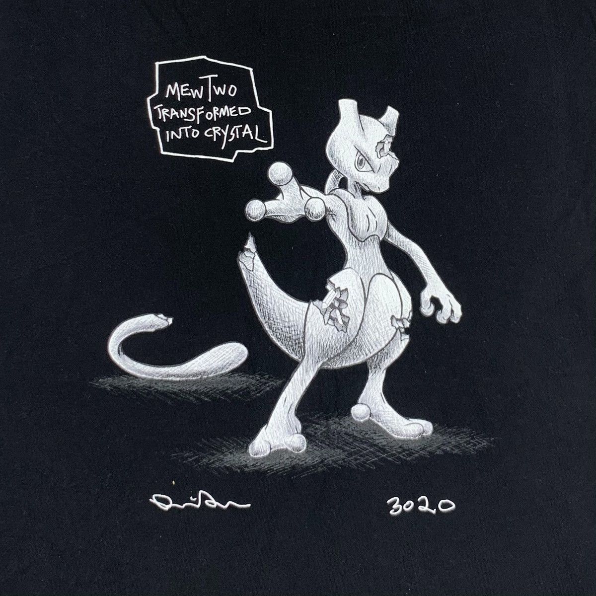 Daniel Arsham × Pokemon × Uniqlo POKEMON x DANIEL ARSHAM Mewtwo Visual Tee Shirt Size US L / EU 52-54 / 3 - 3 Thumbnail
