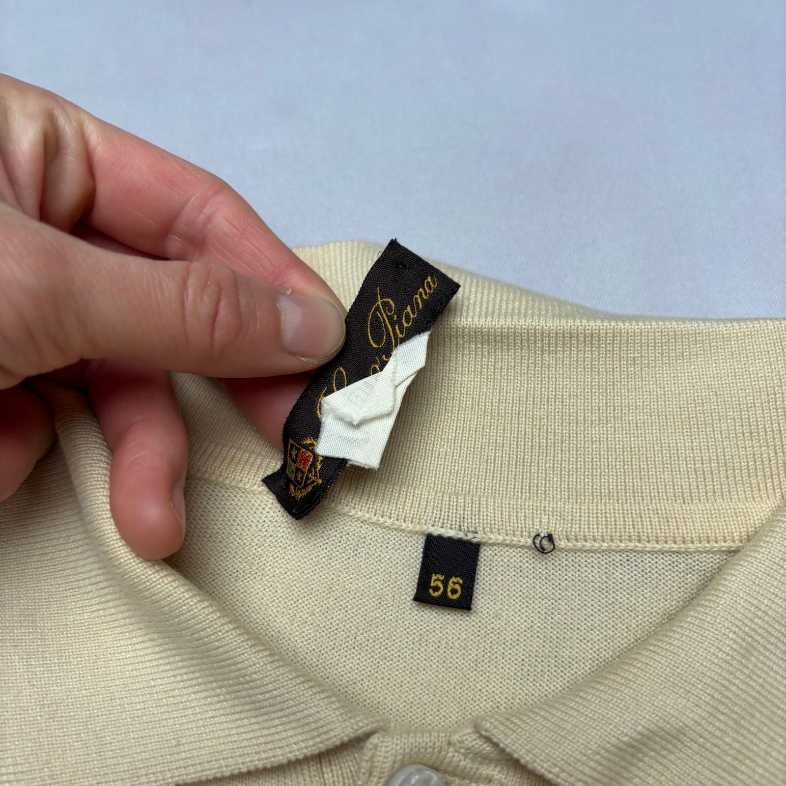Loro Piana Loro Piana Long Sleeve Polo Shirt Cotton Sweater Men's 56 Size US XXL / EU 58 / 5 - 5 Thumbnail