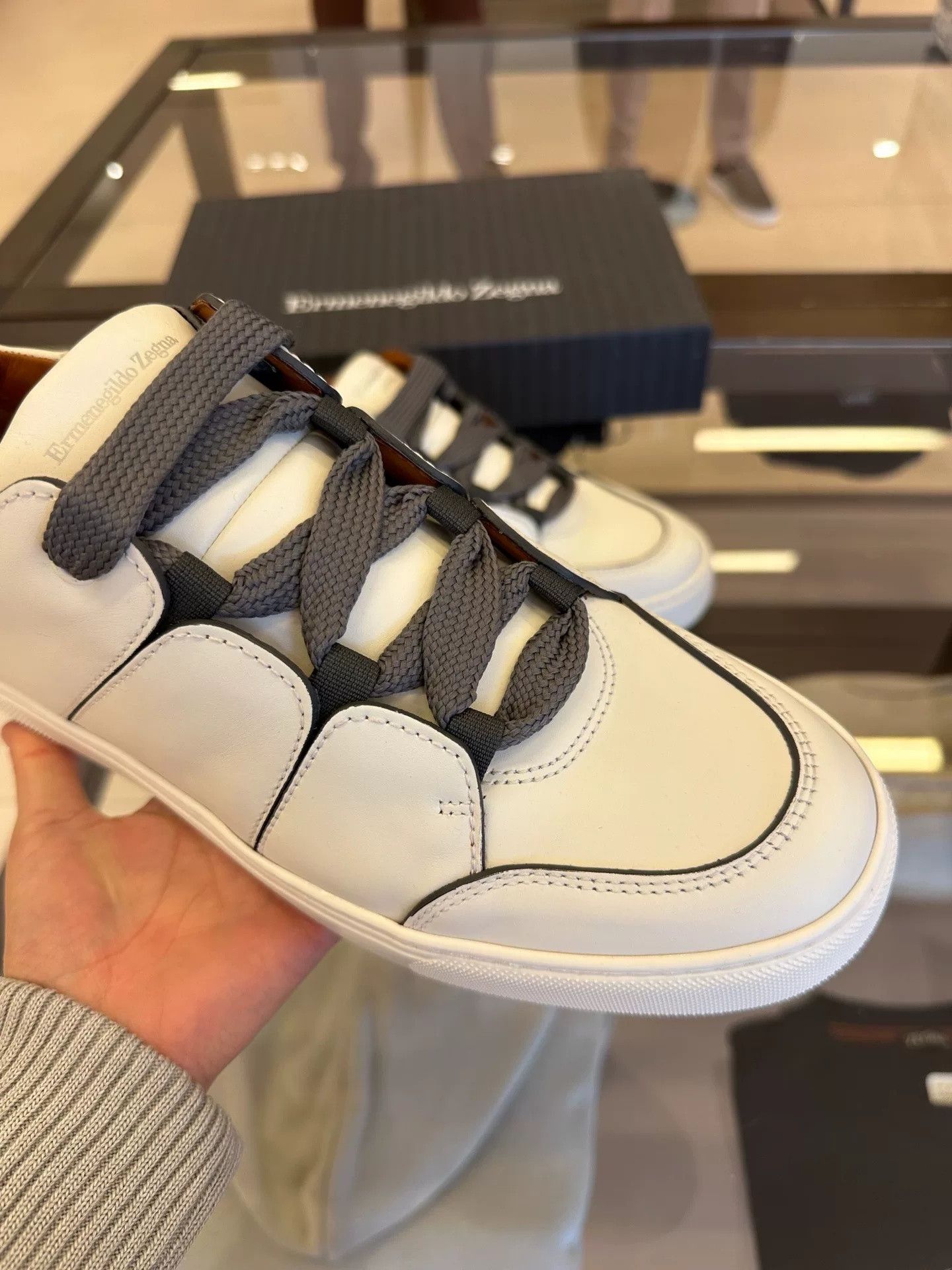 Ermenegildo Zegna Ermenegildo Zegna White Men’s Sneakers Size US 7 / EU 40 - 4 Thumbnail