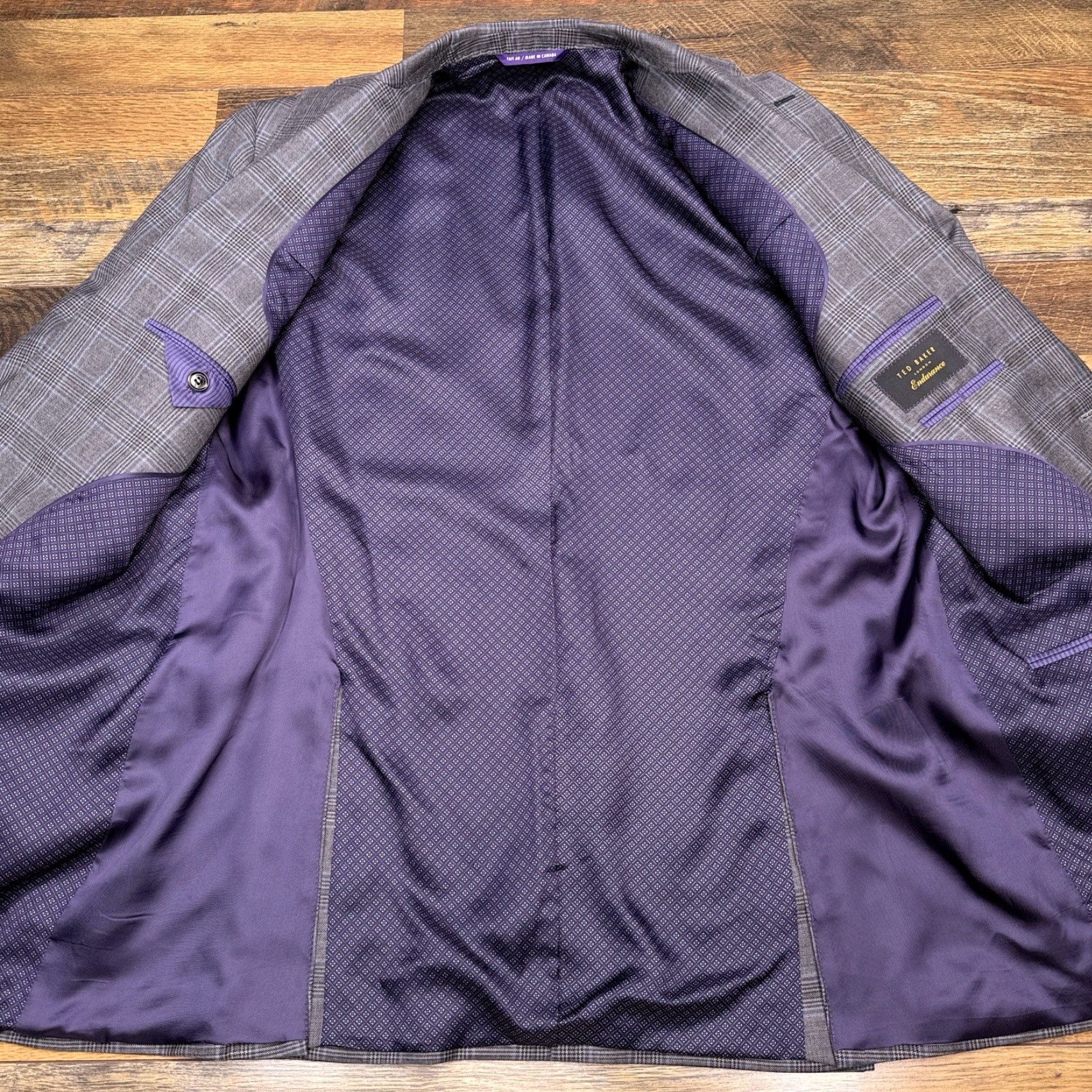 Ted Baker Ted Baker Sport Coat Blazer 42 Long Gray Plaid Wool Men Jacket Coat Formal Wedding Size 42R - 2 Thumbnail