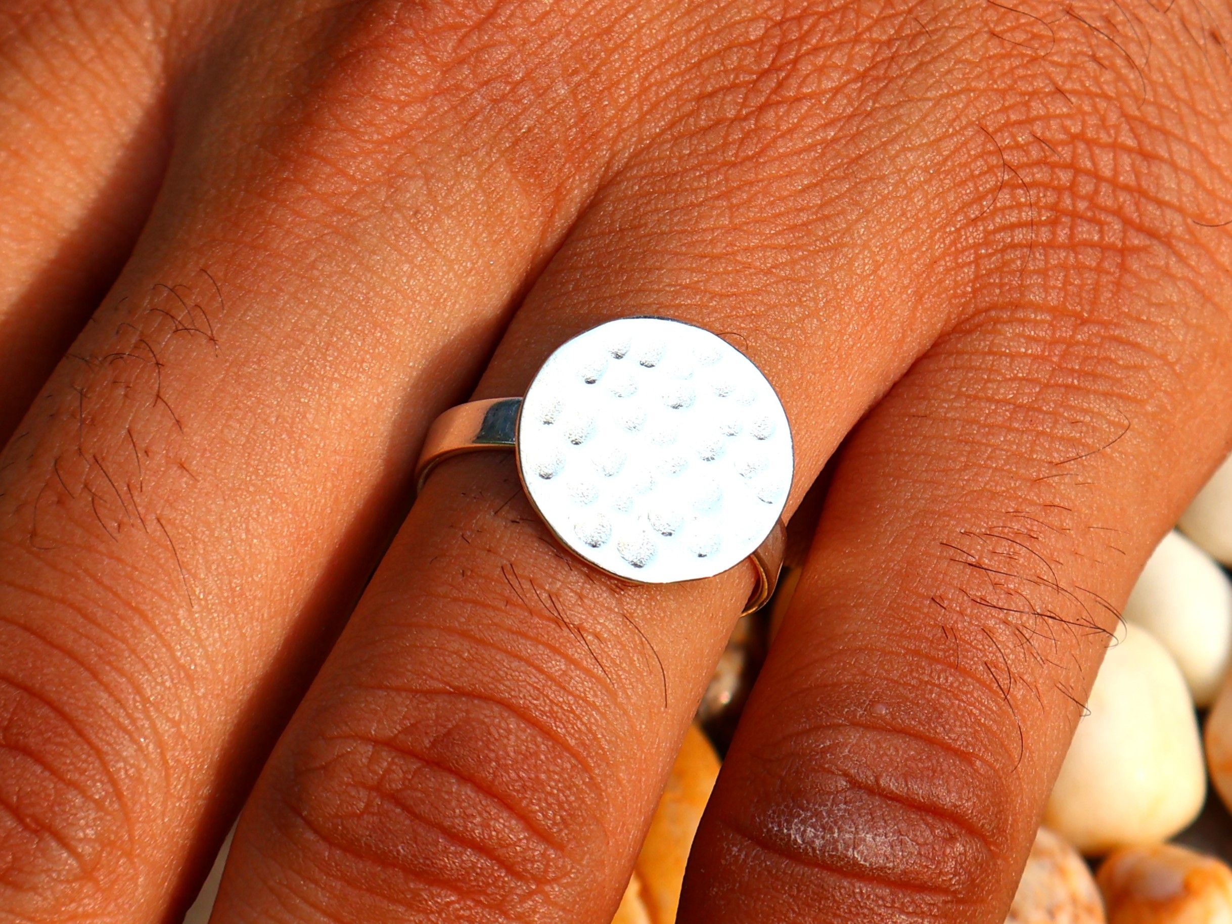 Handmade Hammered Ring, Handmade Ring, 925 Sterling Silver Ring, Gift Size ONE SIZE - 4 Thumbnail