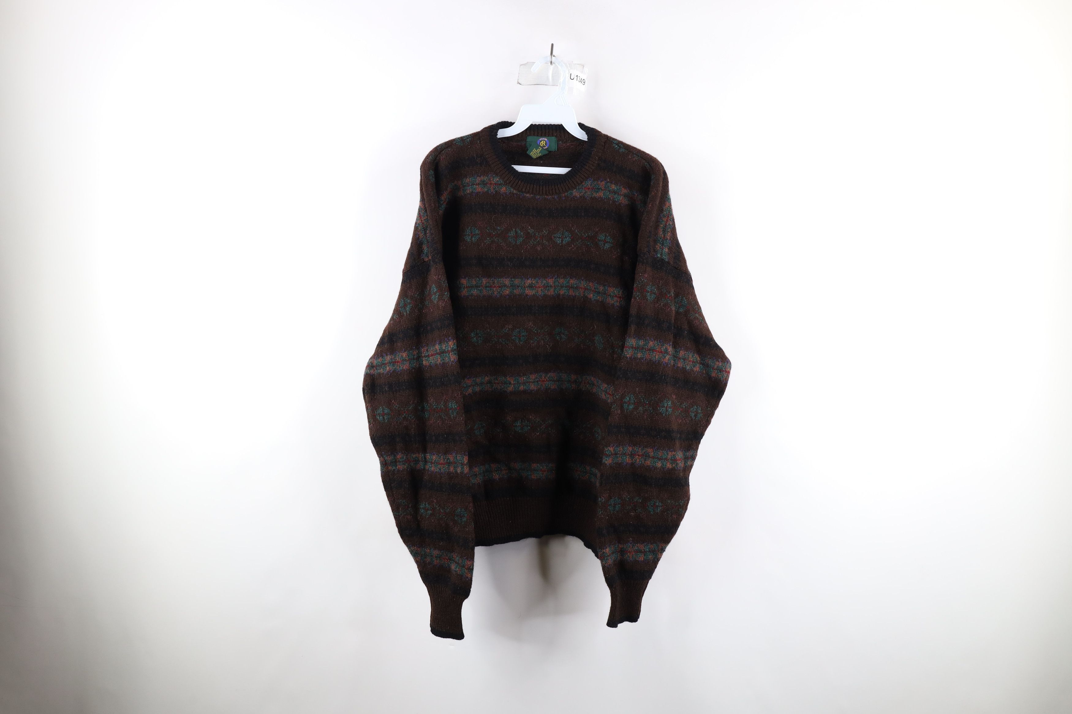 Vintage Vintage 90s Streetwear Fair Isle Wool Knit Crewneck Sweater Size US XL / EU 56 / 4 - 1 Thumbnail