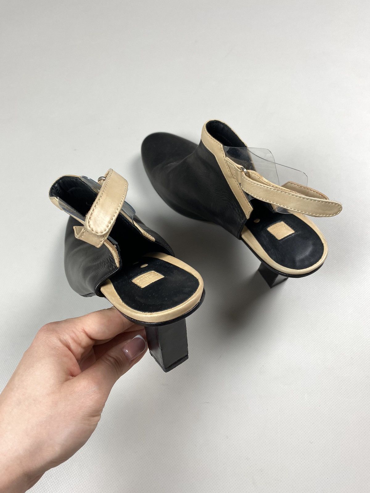 Marithe + Francois Girbaud Marithe Francois Girbaud avant-garde leather heels boots Size US 11 / IT 41 - 14 Thumbnail