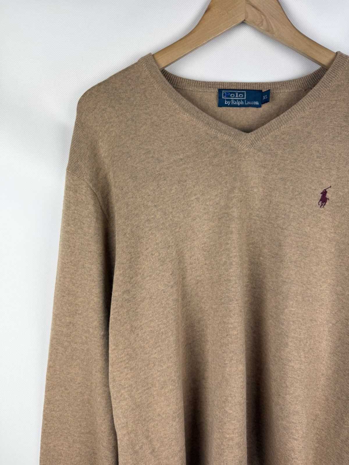 Polo Ralph Lauren Polo By Ralph Lauren Vintage Wool V-neck Sweater Pullover Size US XL / EU 56 / 4 - 4 Thumbnail
