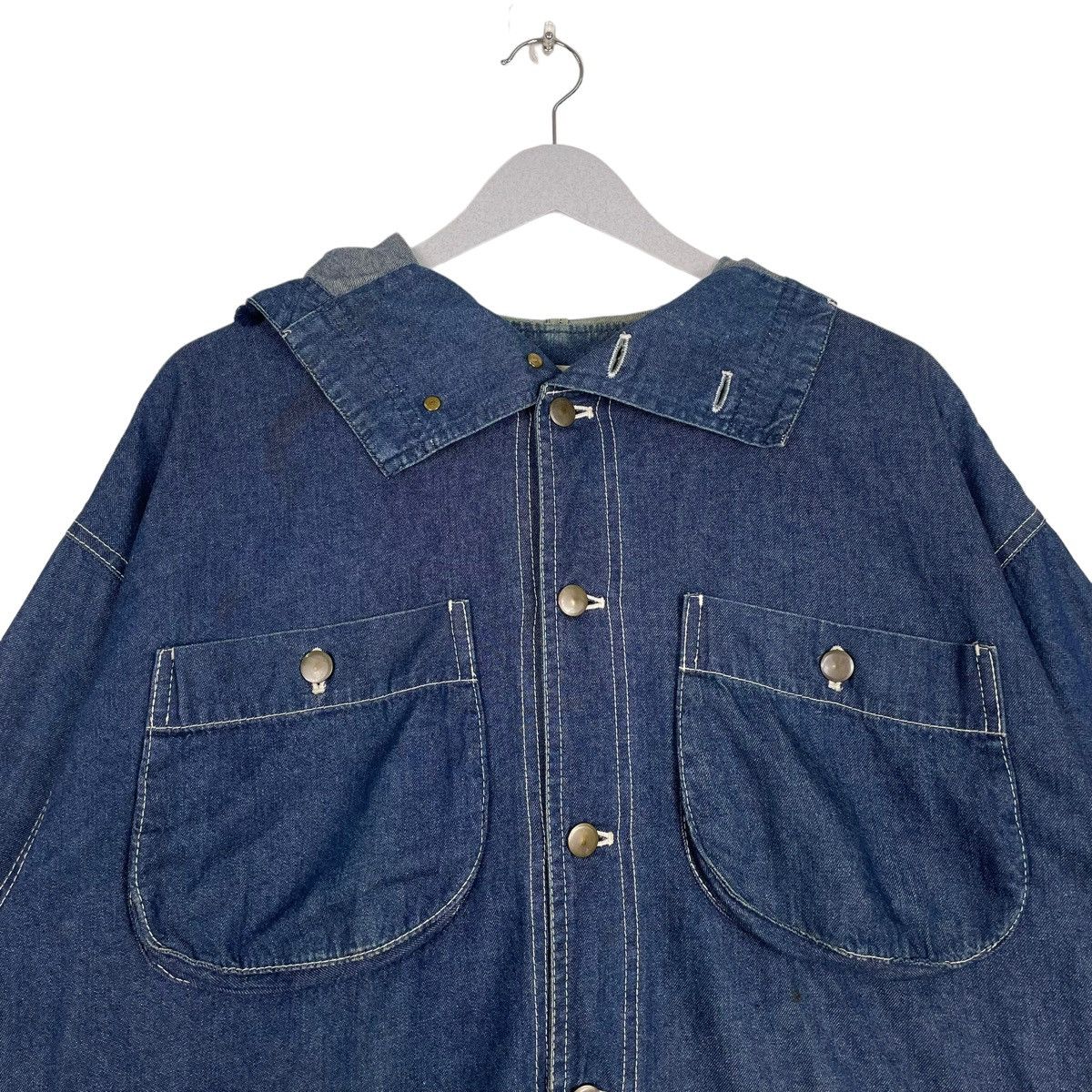 Hai Sporting Gear × Issey Miyake 💥80s HAI SPORTING GEAR DENIM WORKER CHORE JACKET Size US XL / EU 56 / 4 - 3 Thumbnail