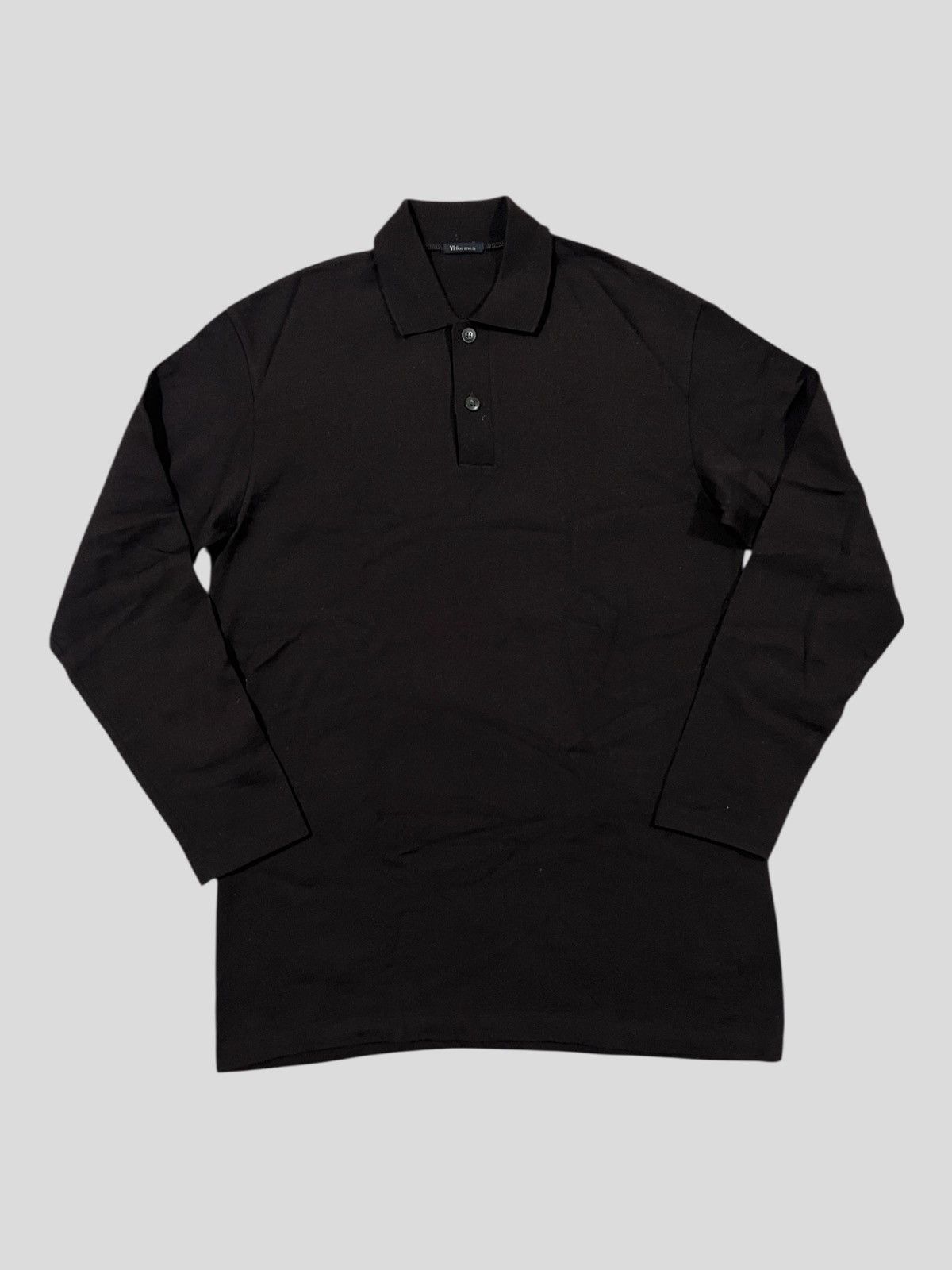 Yohji Yamamoto Vintage Yohji Yamamoto Laine Wool Half Button Knit Sweater Size US L / EU 52-54 / 3 - 1 Thumbnail