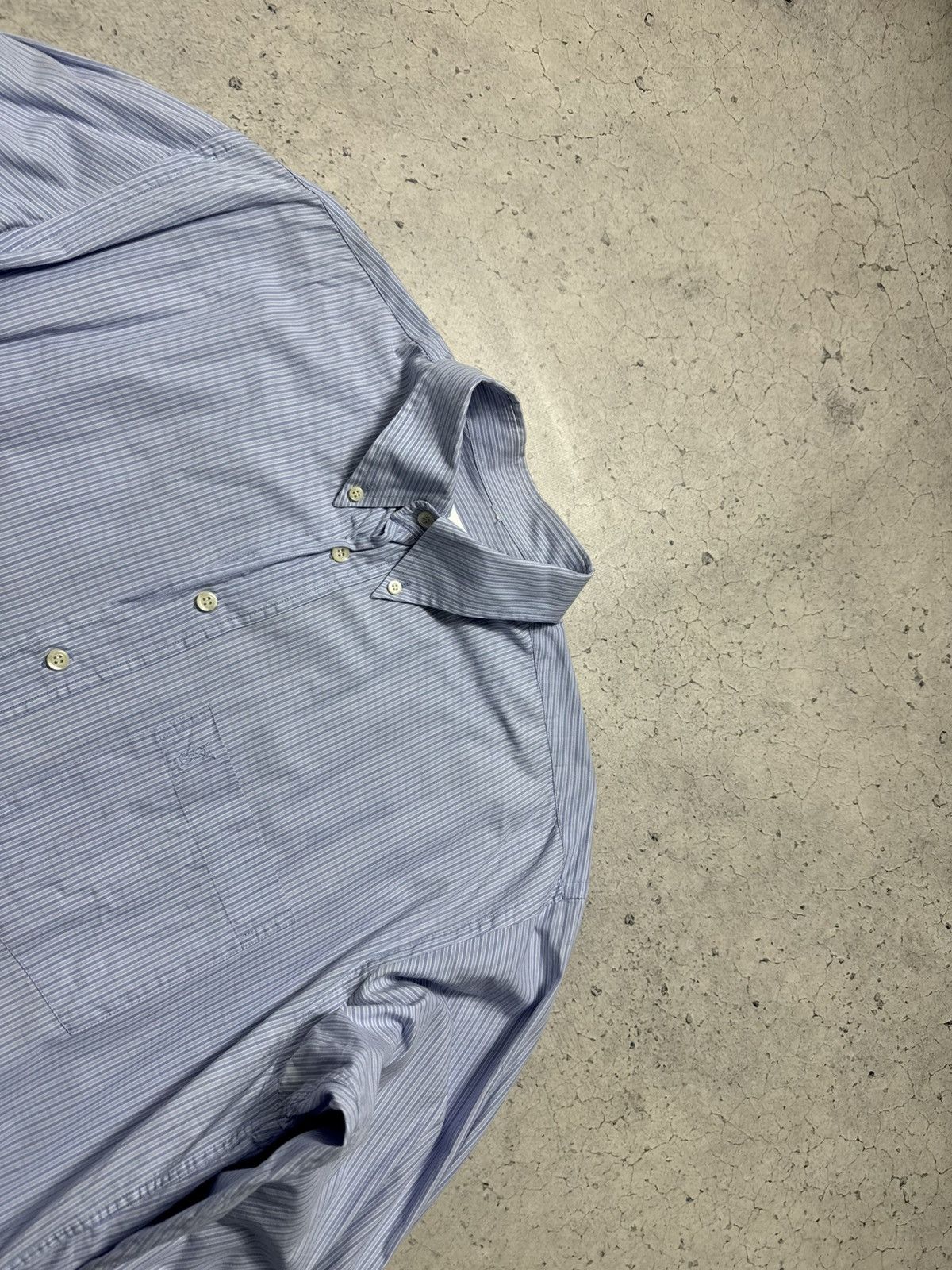 Yves Saint Laurent Yves Saint Laurent YSL Striped Button Up Shirt Vintage Size US XL / EU 56 / 4 - 4 Thumbnail