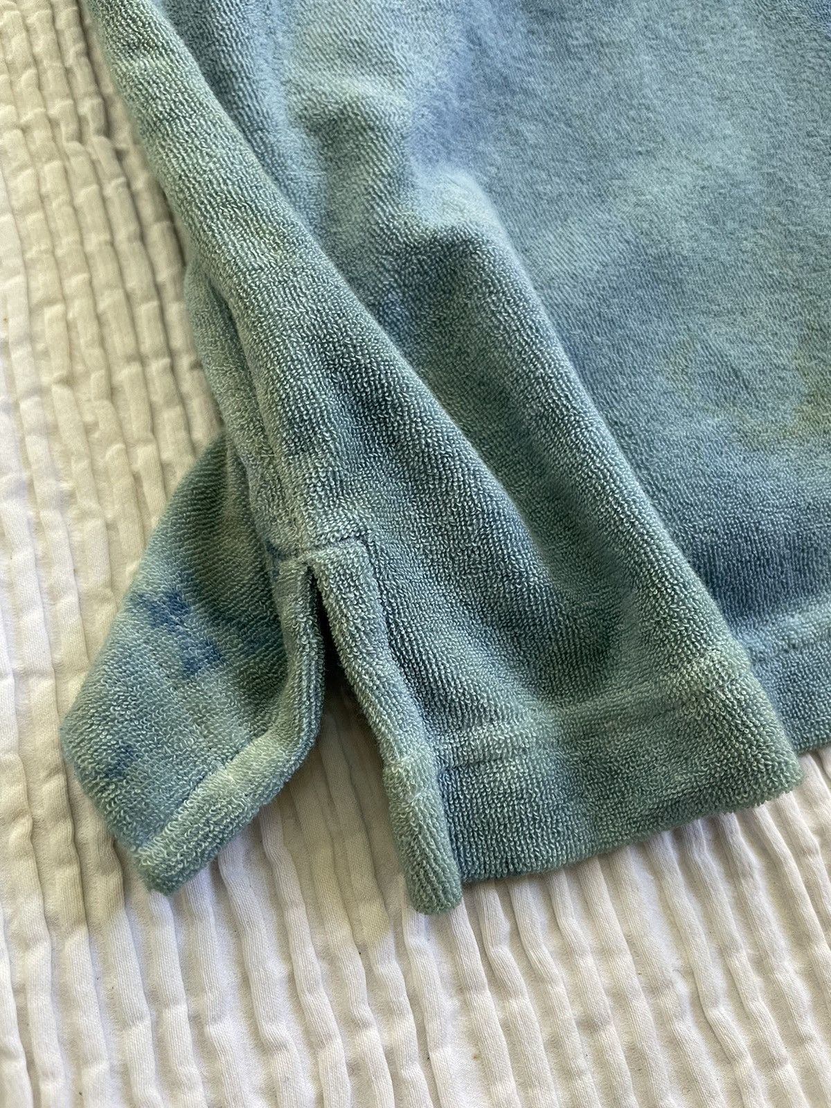 Indigo Indigo Schloppy Dyed Sun Faded Terry Cloth Polo Size US L / EU 52-54 / 3 - 7 Thumbnail