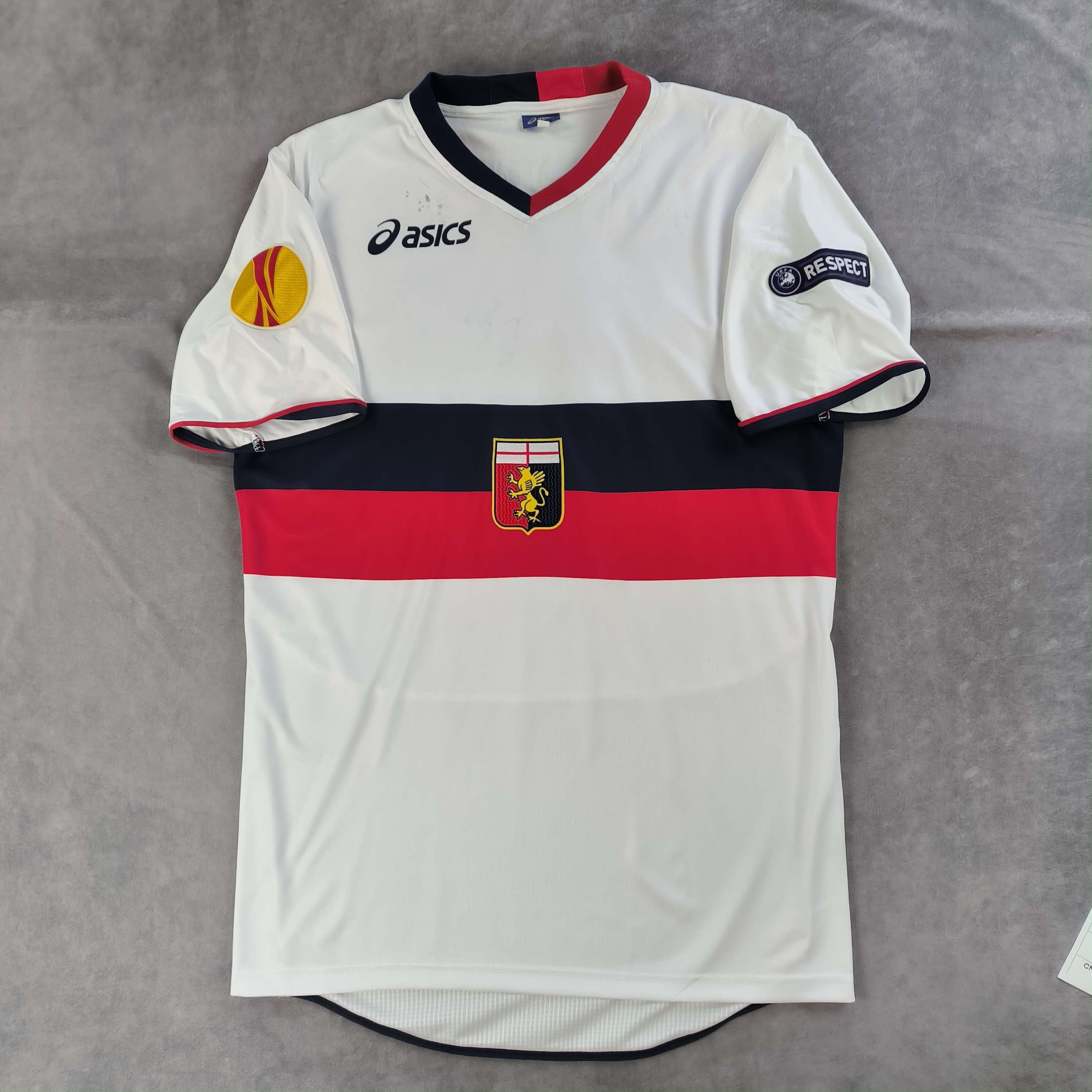 Asics SIGNED Genoa 2010-11 Asics away EL Moretti football jersey L Size US L / EU 52-54 / 3 - 2 Thumbnail