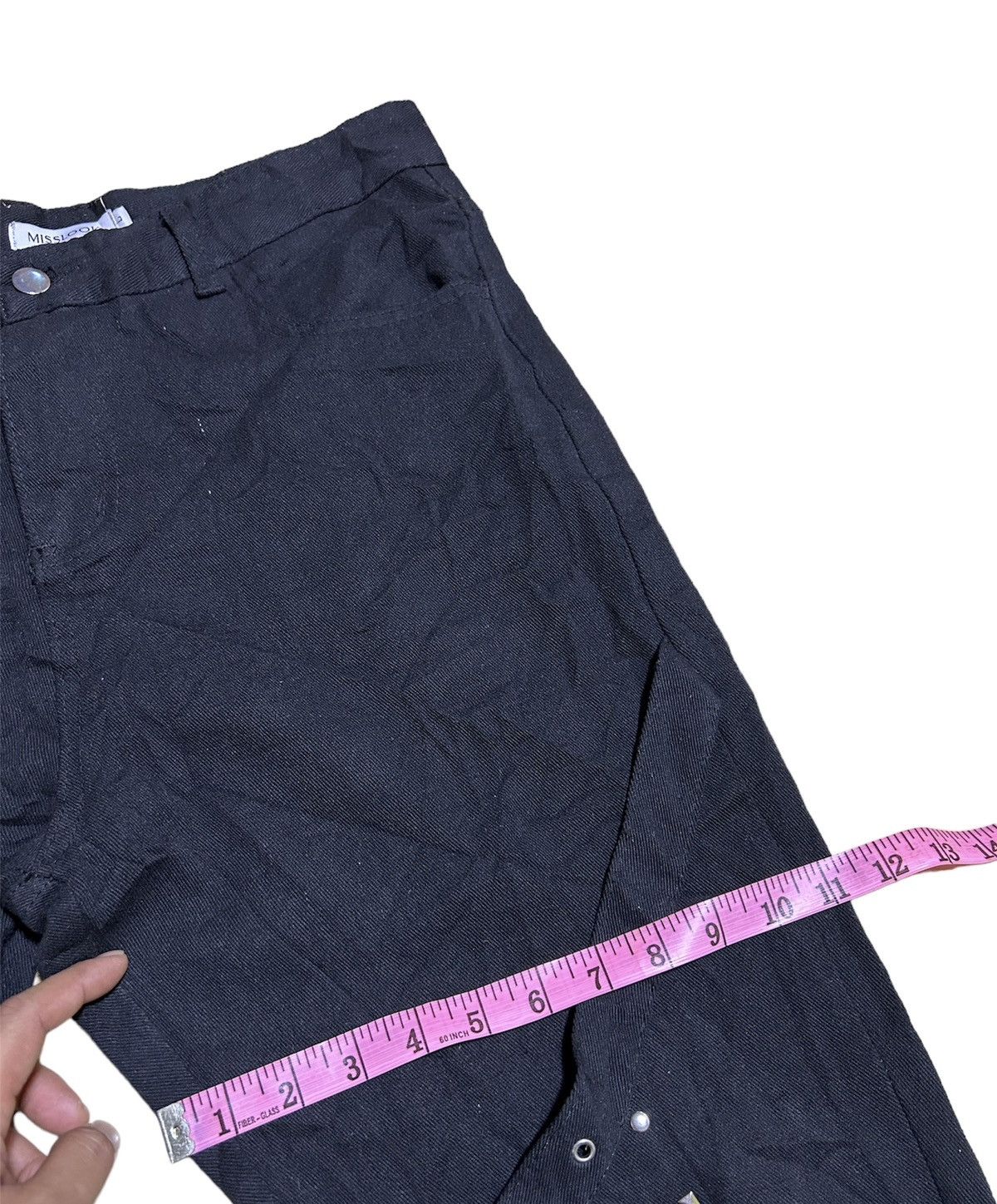 Japanese Brand × Seditionaries 💥 BONDAGE PUNK MISSLOOK BLACK PANTS Size US 32 / EU 48 - 6 Thumbnail