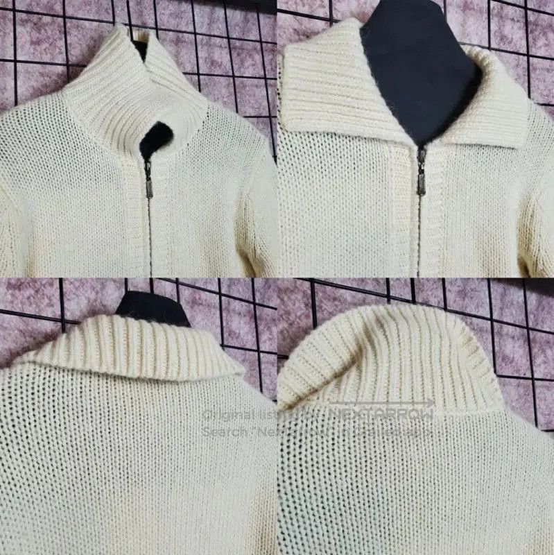 Burberry Burberry Cream Wool Blend Zip Knit Sweater. Size M / US 6-8 / IT 42-44 - 7 Thumbnail