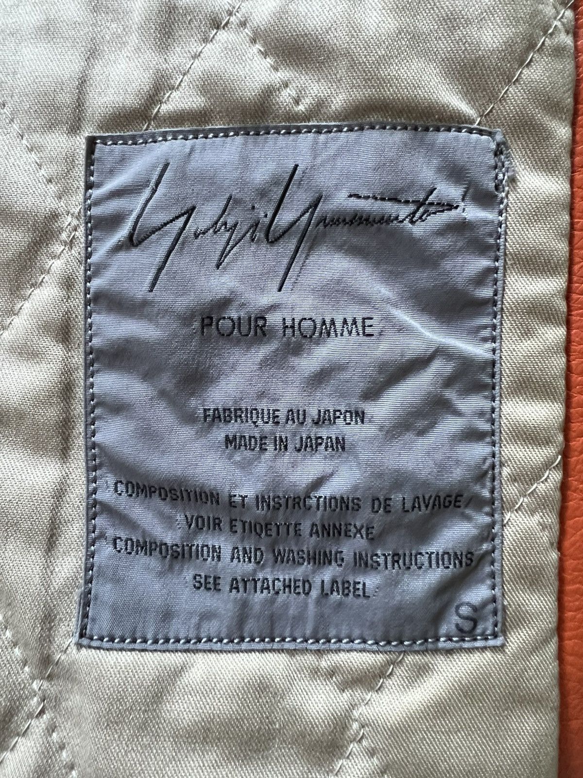 Yohji Yamamoto Yohji Yamamoto Pour Homme AW91 Red/Orange Leather Jacket Size US S / EU 44-46 / 1 - 7 Thumbnail