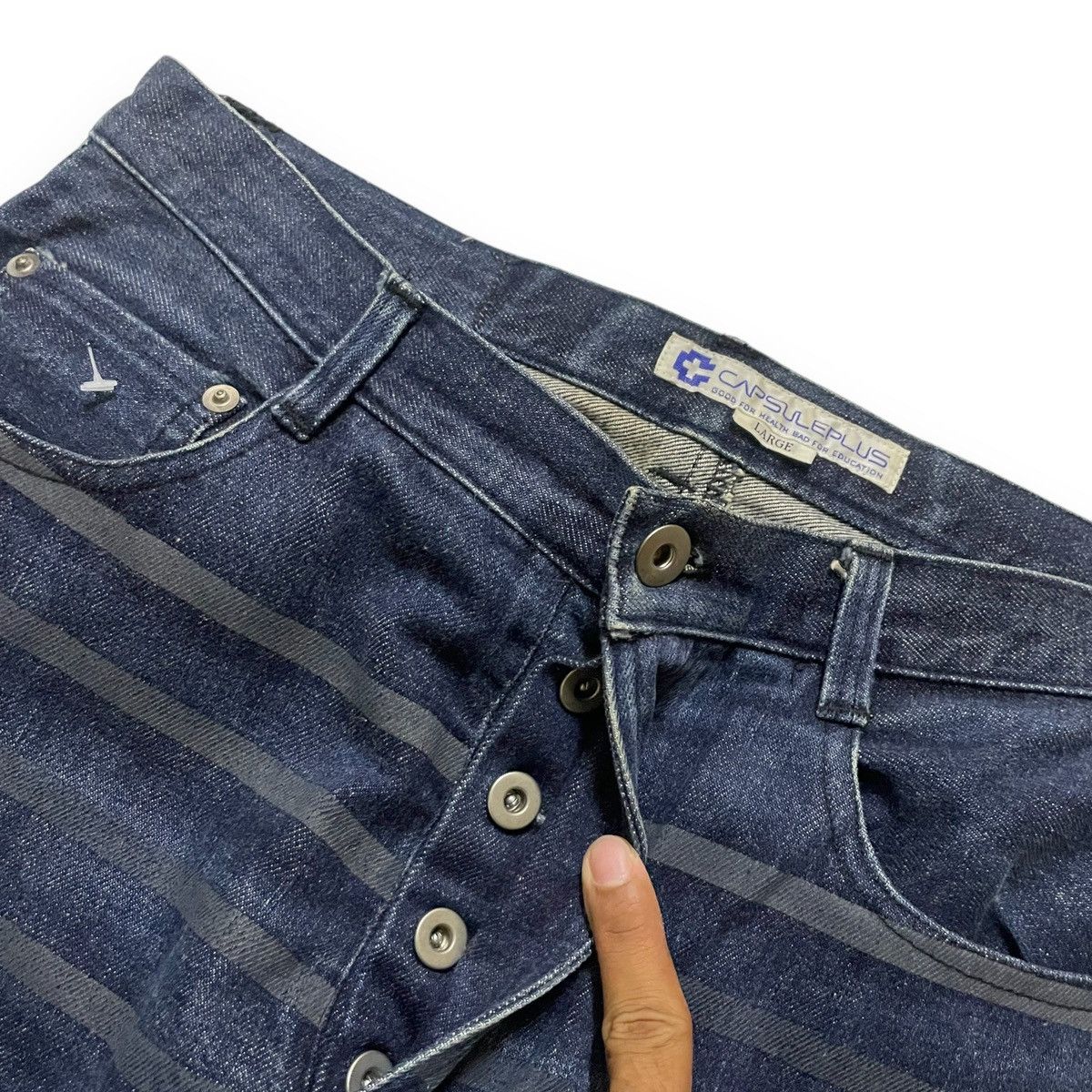 Hysteric Glamour ORIGINAL FLARE JAPAN CALSULEPLUS OVER STRIPE (31×41) Size US 31 - 8 Thumbnail