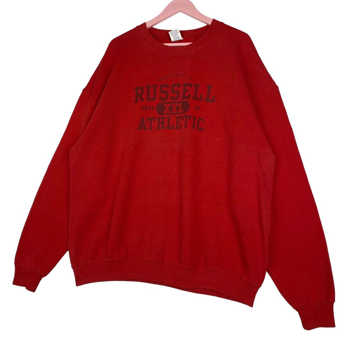Russell Athletic × Vintage Vintage Russell Graphic Crewneck Sweatshirt Red Pullover Size US XXL / EU 58 / 5 - 2 Thumbnail