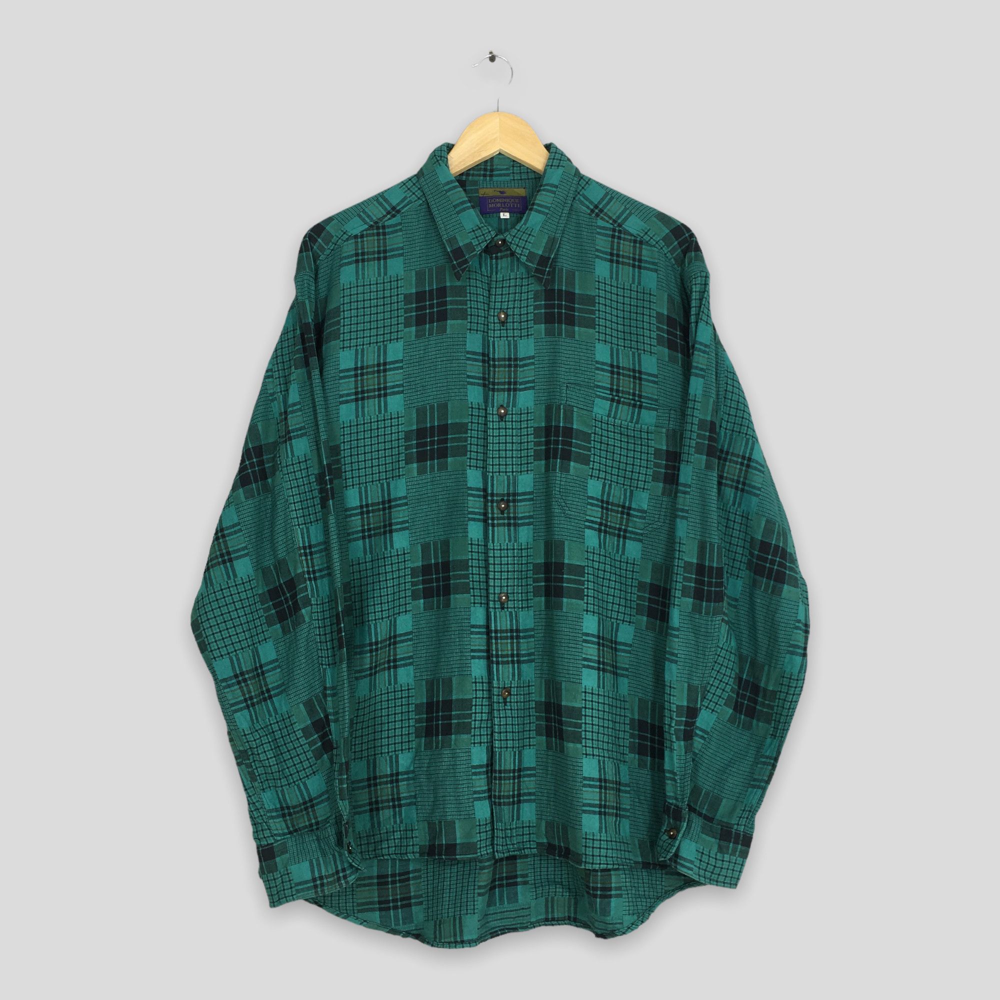 image of Dominique Morlotti Multicolour Patchwork Flannel Large, Men's