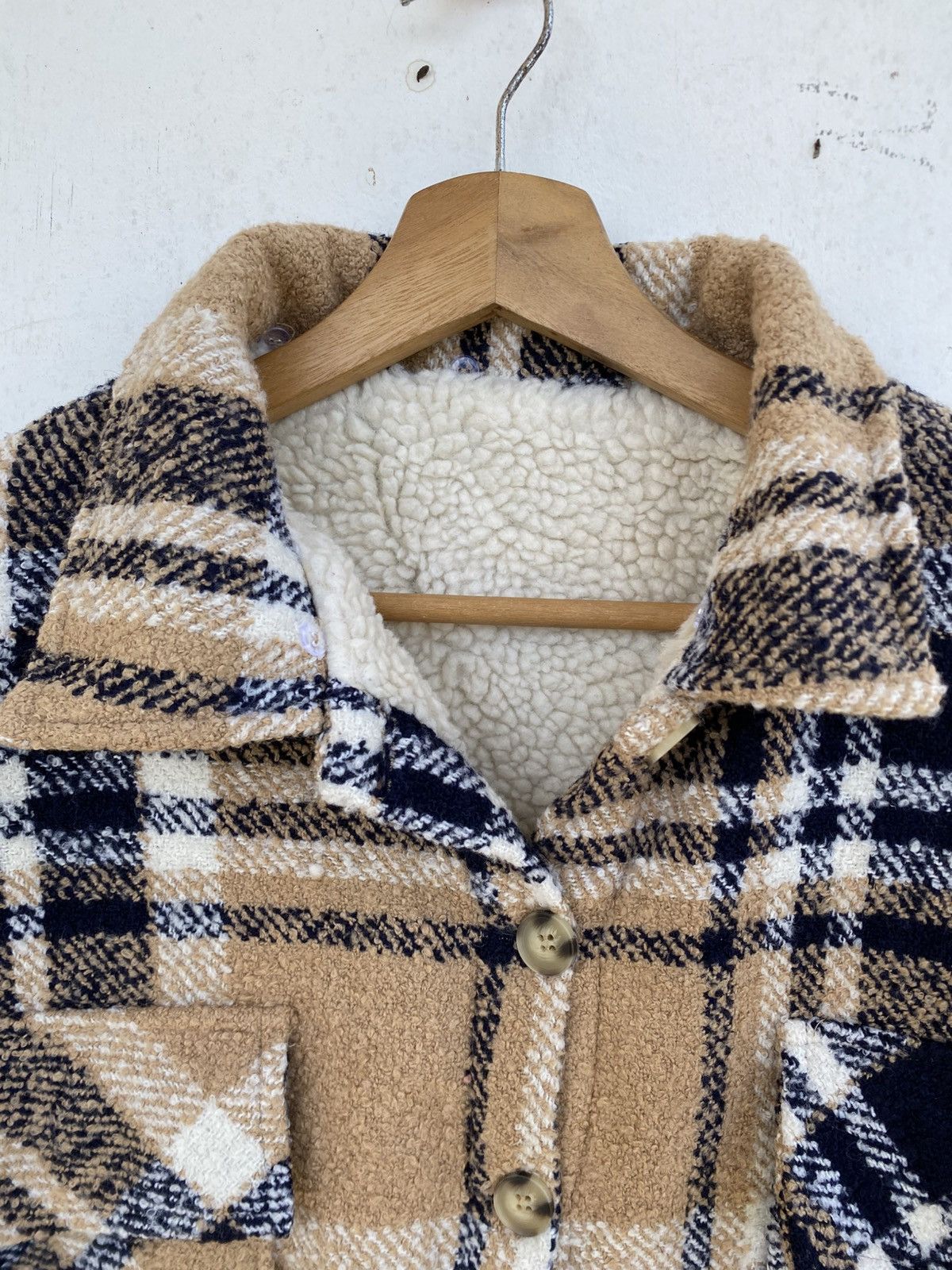 Japanese Brand Checked Jacket With Sherpa Lining Heavy Coats Size US M / EU 48-50 / 2 - 6 Thumbnail