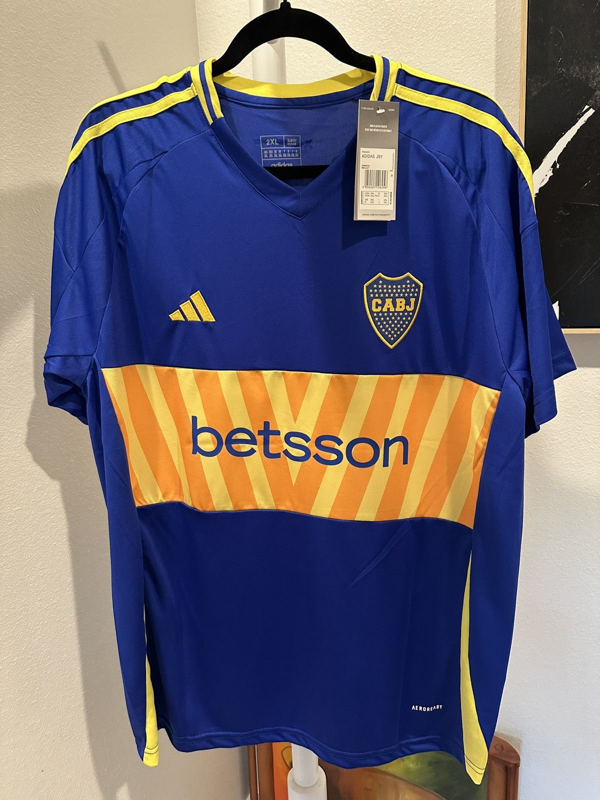 Adidas 2024-25 Boca Juniors Brian Aguirre Soccer Jersey Size US XL / EU 56 / 4 - 2 Thumbnail