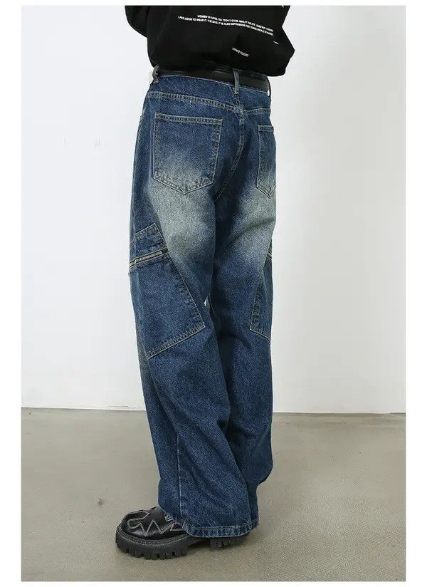 Japanese Brand Mayumi x Shii Distressed loose straight pocket cargo jeans Size US 32 / EU 48 - 4 Thumbnail