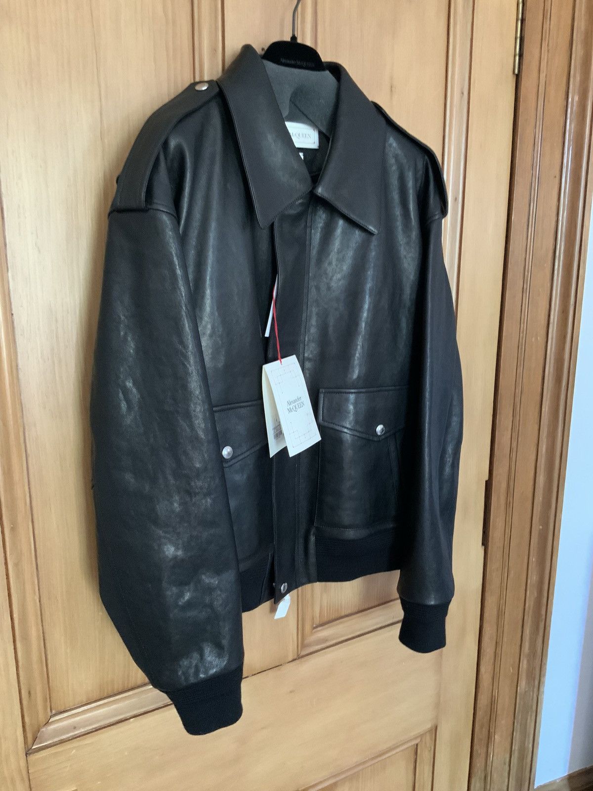 Alexander McQueen Alexander McQueen Leather Bomber Jacket Size US L / EU 52-54 / 3 - 2 Thumbnail