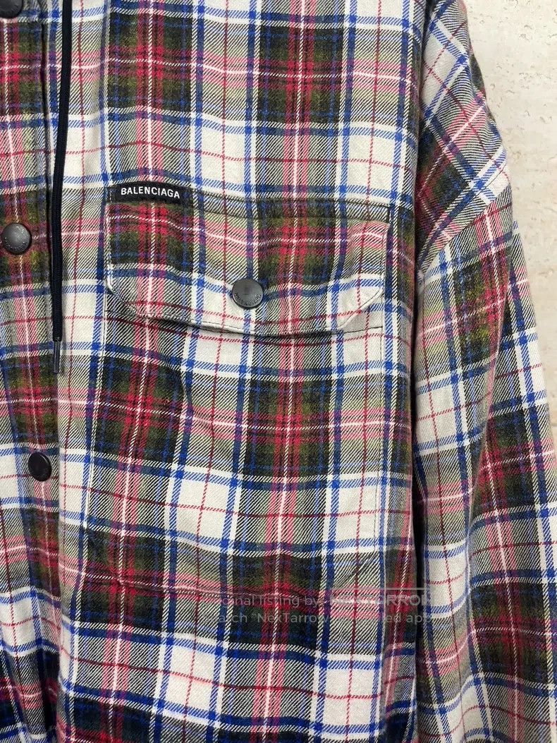 Balenciaga Balenciaga Ombre Plaid Flannel Cotton Jacket Size US M / EU 48-50 / 2 - 6 Thumbnail