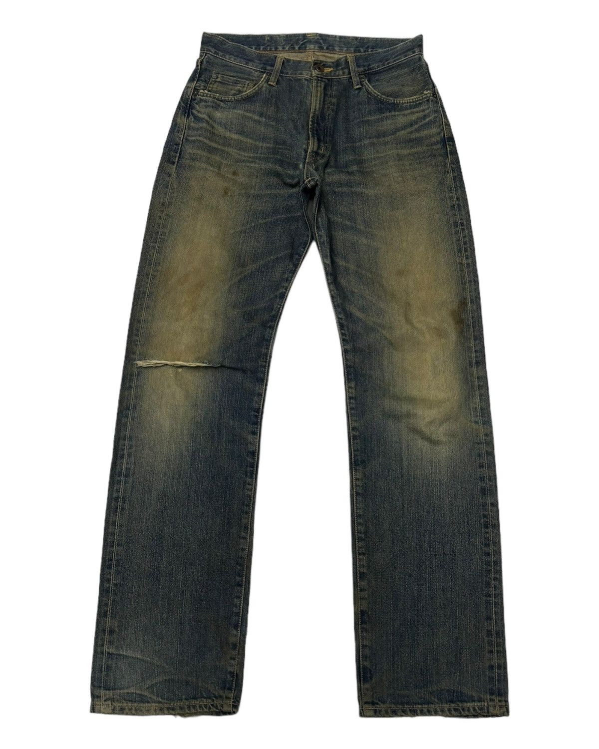 Edwin VINTAGE EDWIN 505XX SELVEDGE BAGGY DISTRESSED DENIM JEANS Size US 31 - 4 Thumbnail