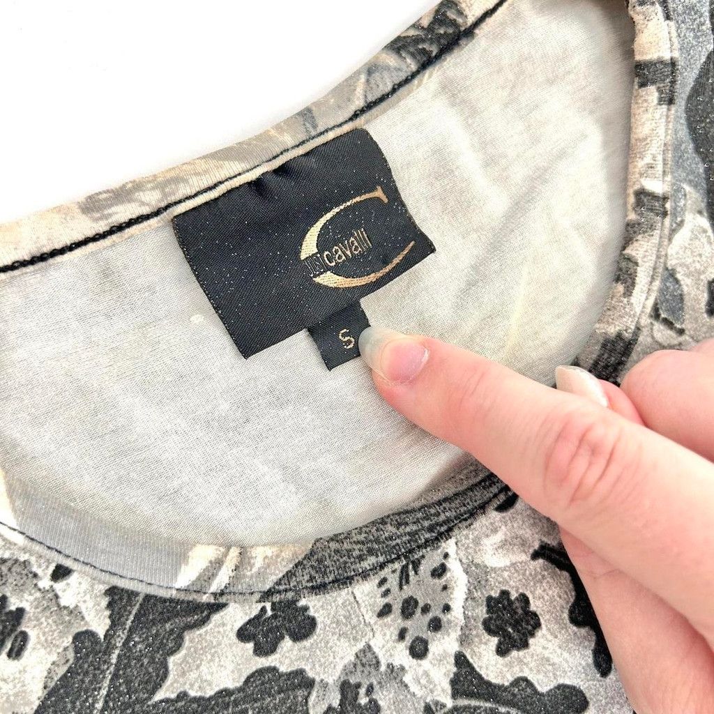Just Cavalli y2k Cavalli glittery floral tshirt Size S / US 4 / IT 40 - 3 Thumbnail