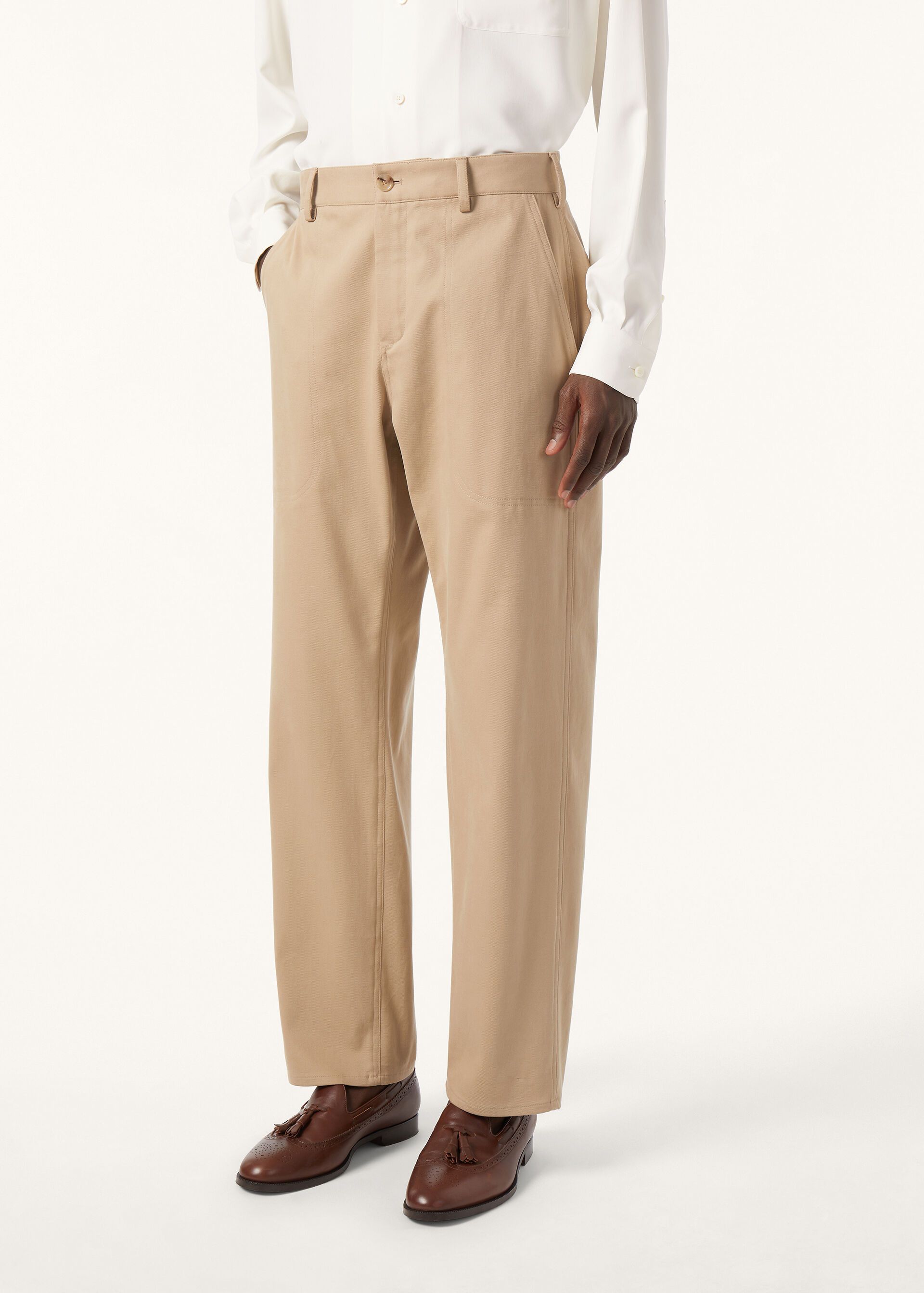 Loro Piana os11x0226 FAR0238 Dustin Pant in Highlander Camel Size US 32 / EU 48 - 4 Thumbnail