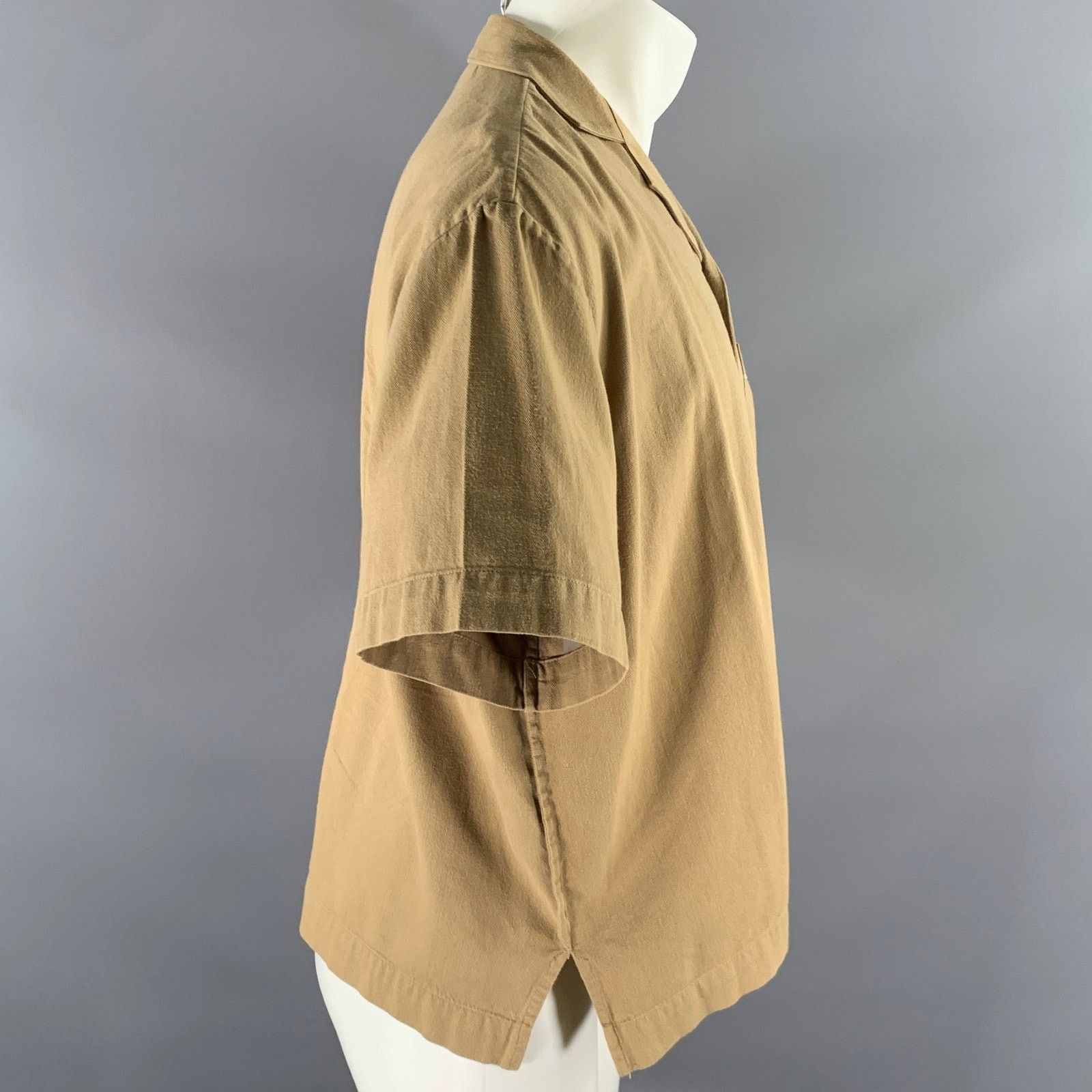 Other R. SWIADER Size S Camel Cropped Camp Short Sleeve Shirt Size US S / EU 44-46 / 1 - 3 Thumbnail
