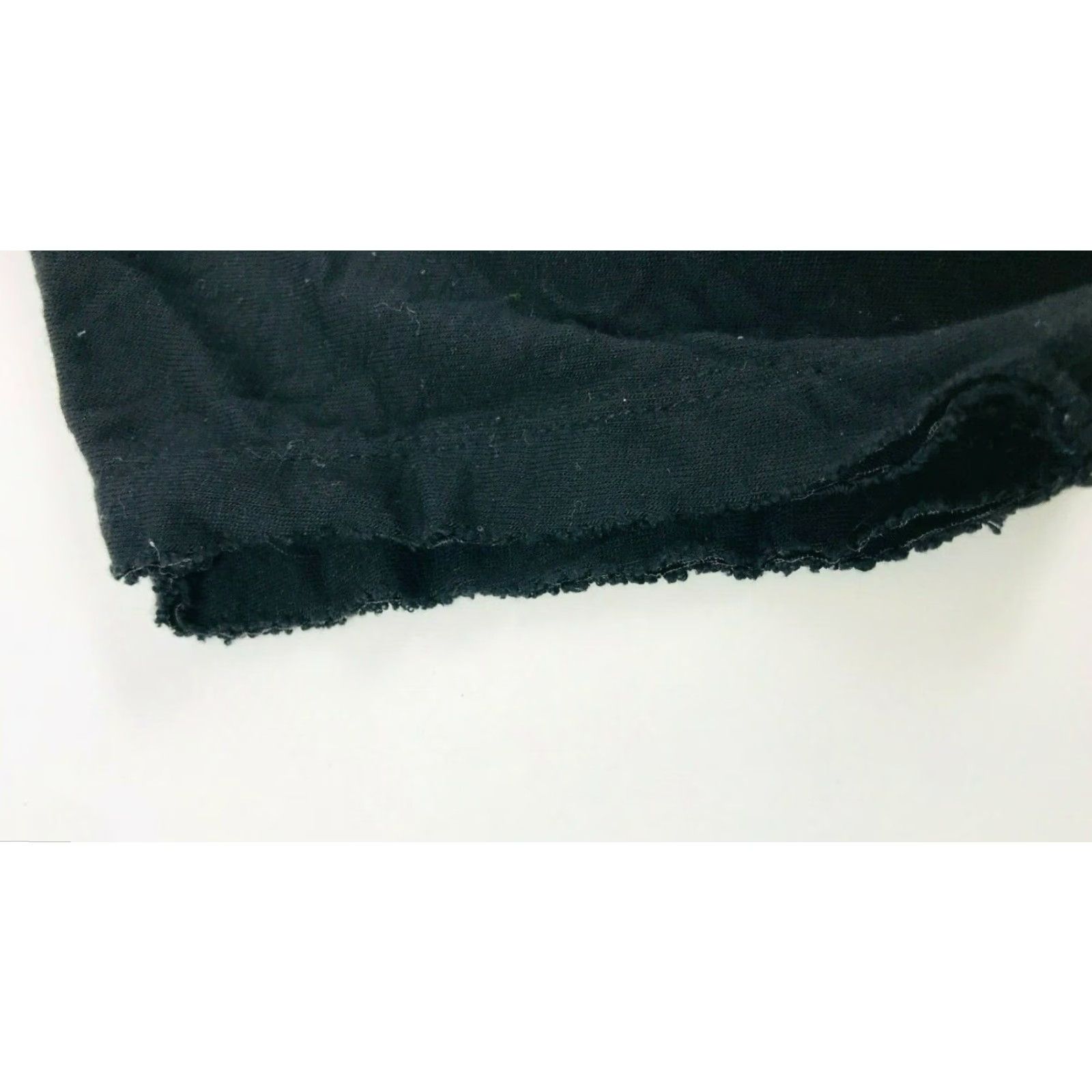 Mossimo Mossimo T-Shirt Women's Small Black Cap Sleeve Round Hi Low Raw Hem V-neck Size S / US 4 / IT 40 - 3 Thumbnail