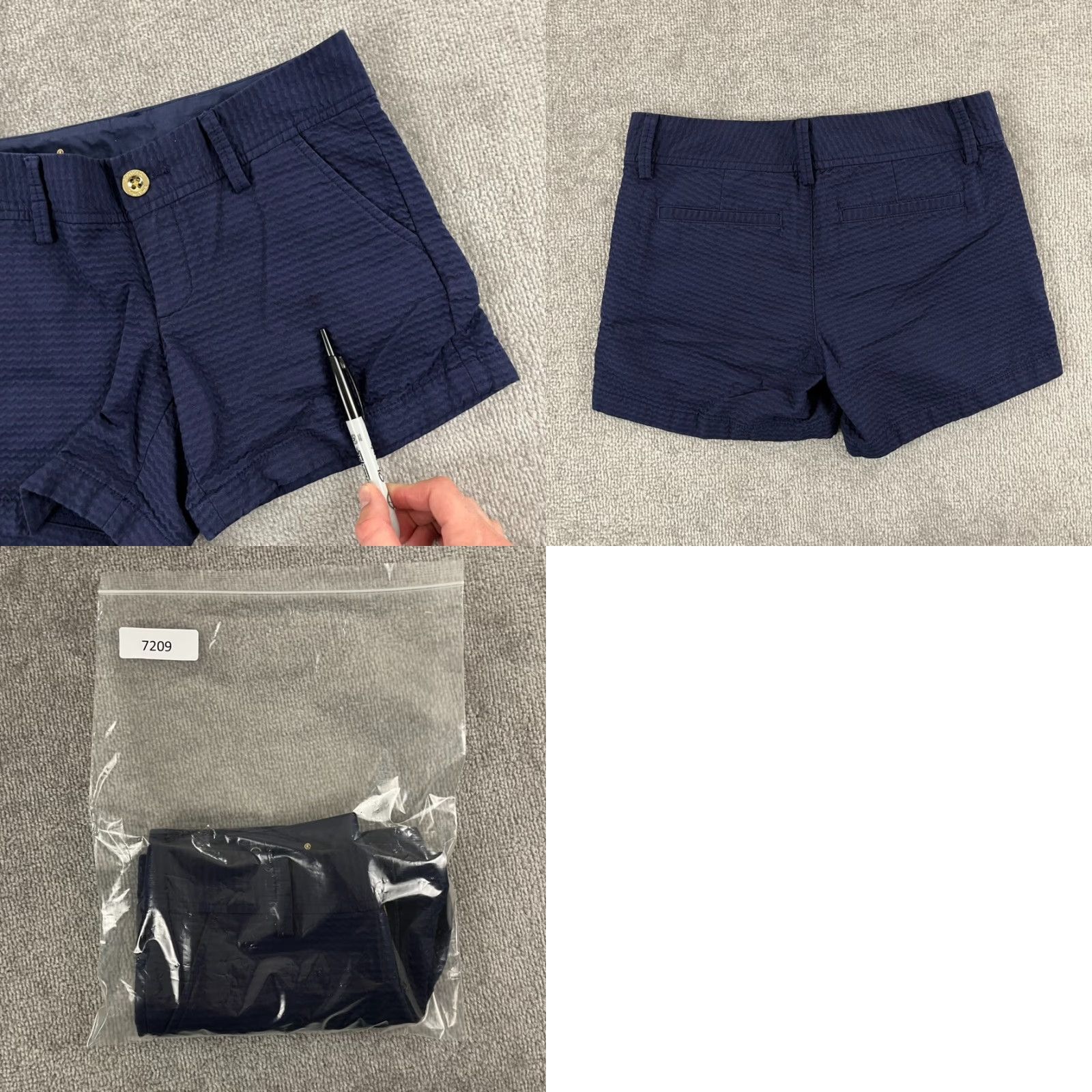 Lilly Pulitzer LILLY PULITZER Shorts Women Navy Blue THE CALLAHAN 5" 00 Preppy Beach Casual Workwear Pop Floral 5-Pocket Regular 100% Cotton Size 24" / US 00 / IT 34 - 8 Thumbnail