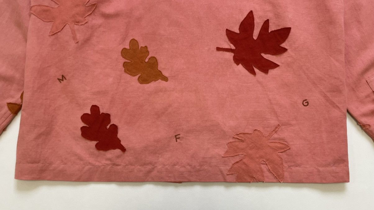 Story Mfg. Pink Linen ‘Leaf Patch Details’ Shirt Size US M / EU 48-50 / 2 - 19 Thumbnail