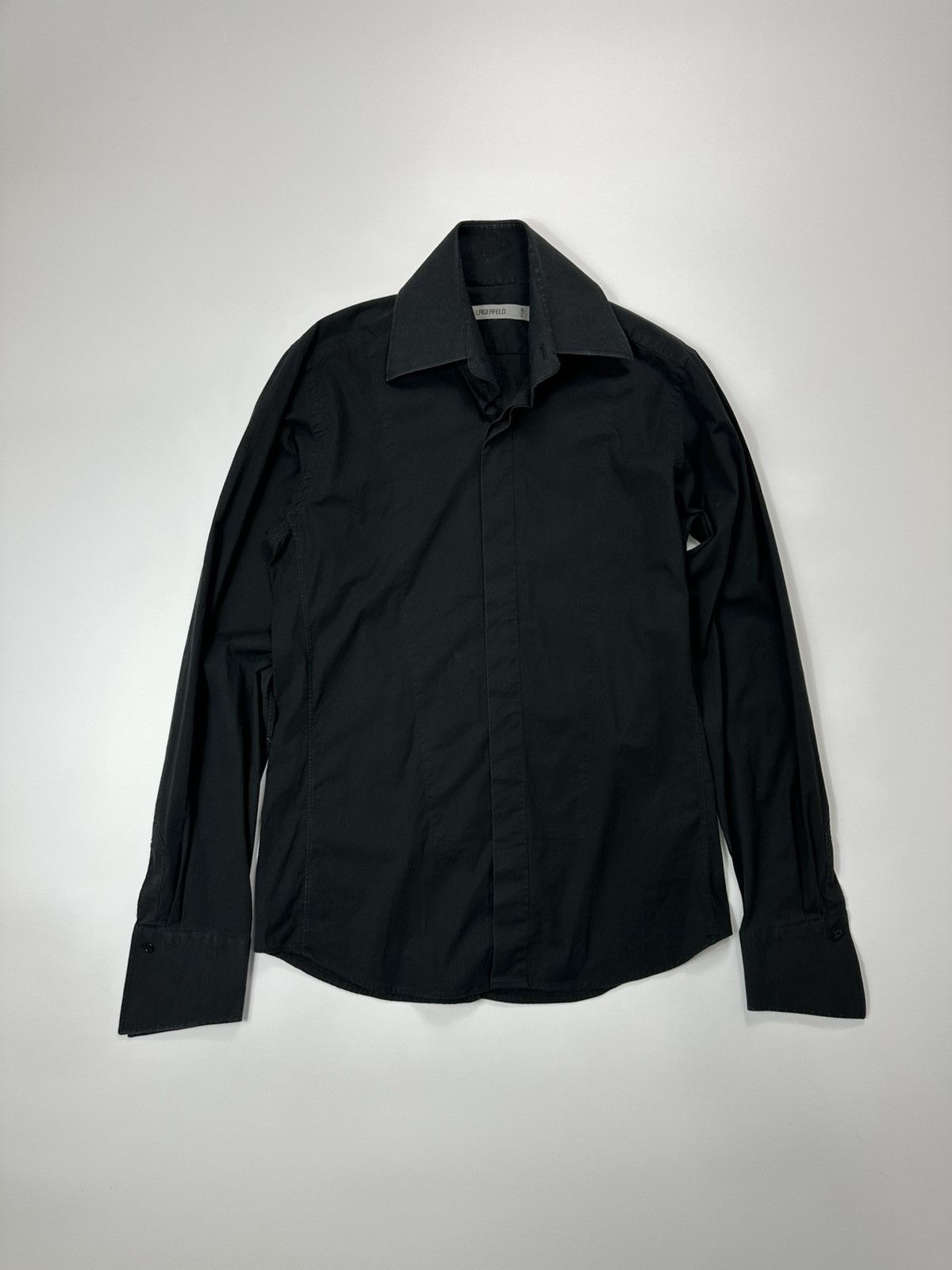 Karl Lagerfeld Karl Lagerfeld Classic Shirt Men's Black Size US M / EU 48-50 / 2 - 1 Thumbnail