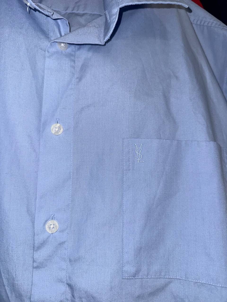 Vintage Vintage YSL Yves Saint Laurent Button Up Short Sleeve Shirt Size US L / EU 52-54 / 3 - 2 Thumbnail