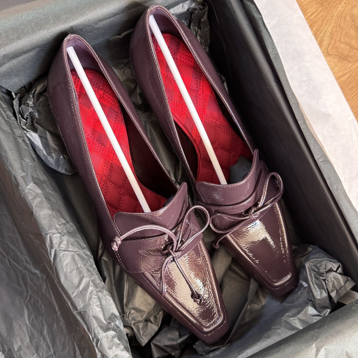 Burberry Burberry Storm 50mm leather pumps In Purple Size 38 Size US 8 / IT 38 - 9 Thumbnail