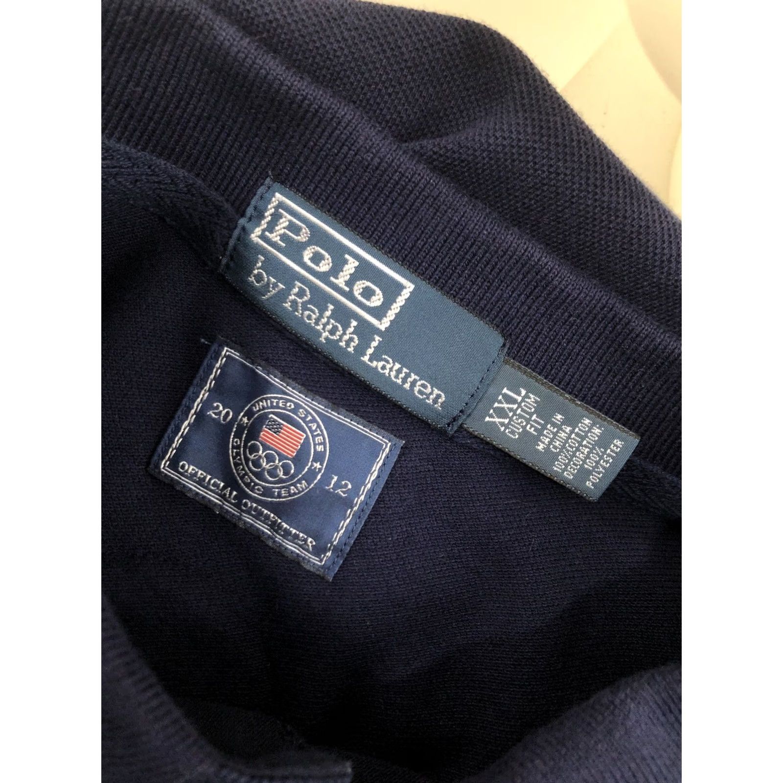 Polo Ralph Lauren POLO / RALPH LAUREN 2012 OLYMPICS USA Embroidered XXL Custom Fit Polo Shirt Mens Short Sleeve Blue 2XL Size US XXL / EU 58 / 5 - 7 Thumbnail