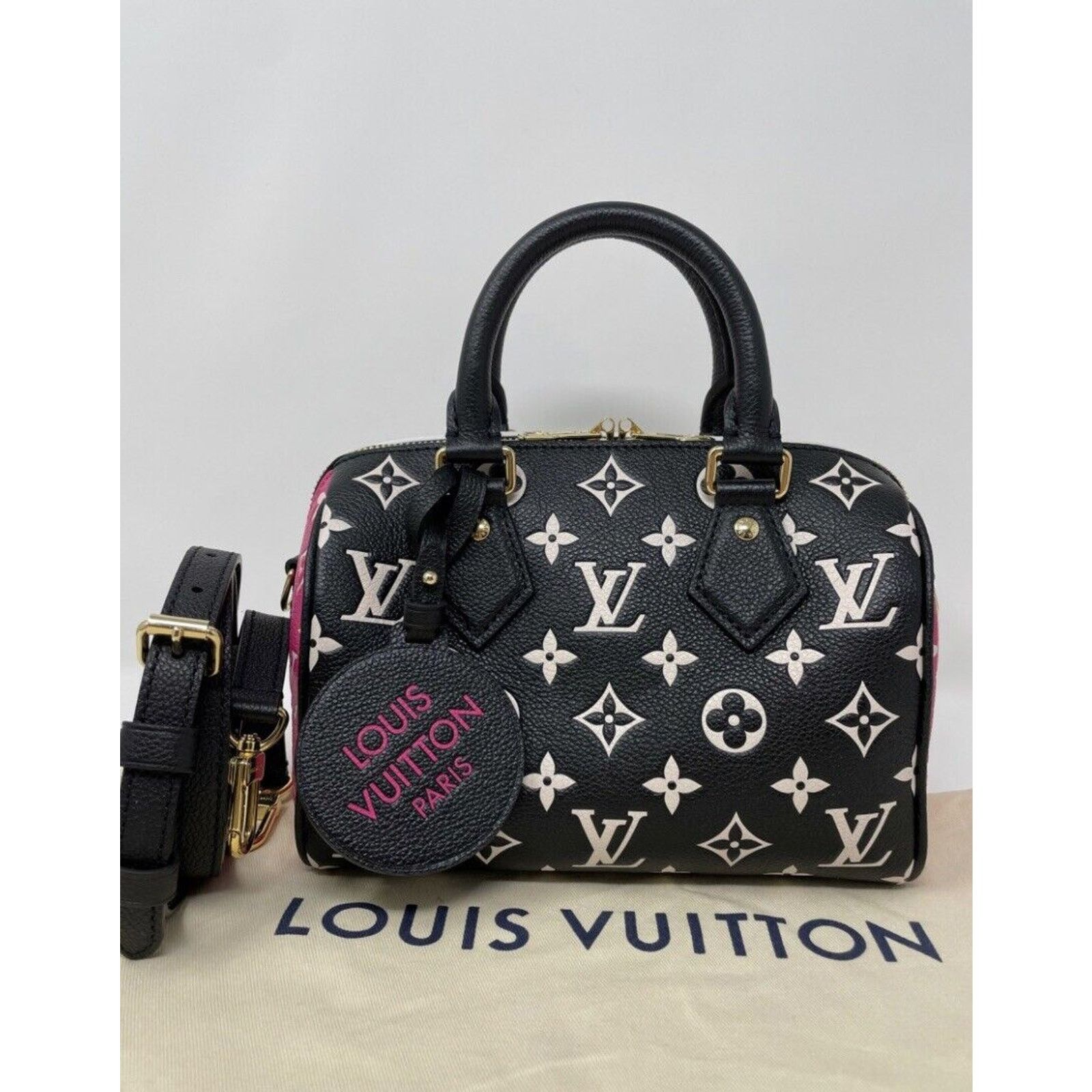 Louis Vuitton Louis Vuitton Speedy Bandouliere Duffle 20 Black Pink White Size ONE SIZE - 3 Thumbnail