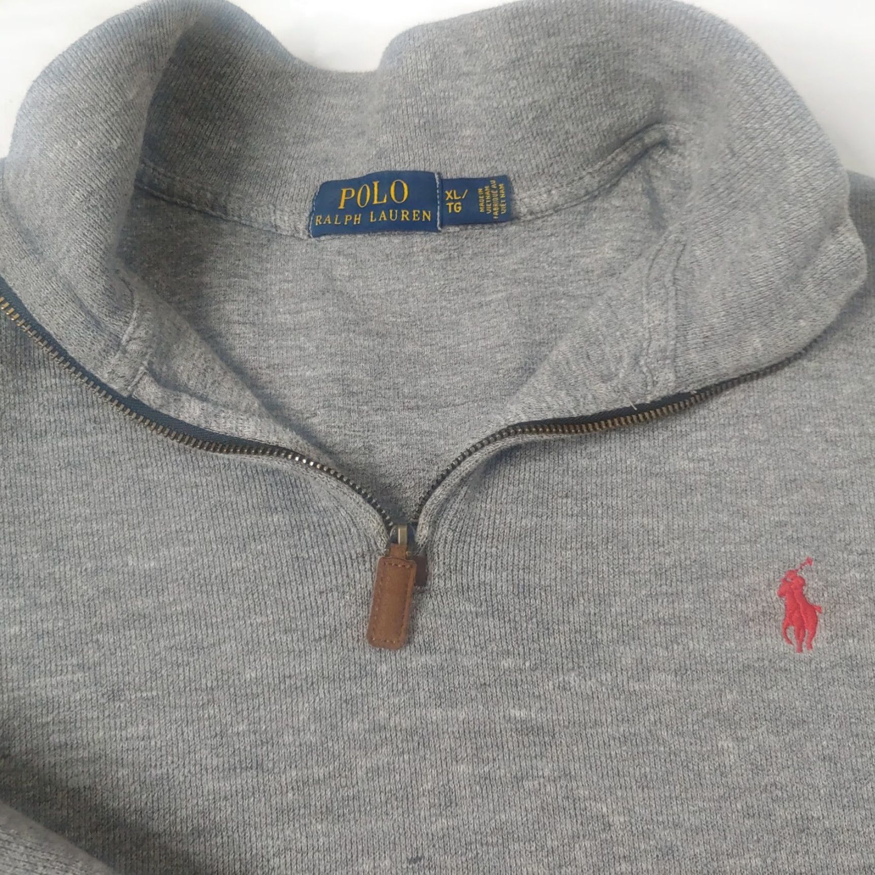 Polo Ralph Lauren Polo Ralph Lauren Shirt Men XL Long Sleeve Gray Ribbed Knit Red Pony 1/4 Zip Size US XL / EU 56 / 4 - 3 Thumbnail
