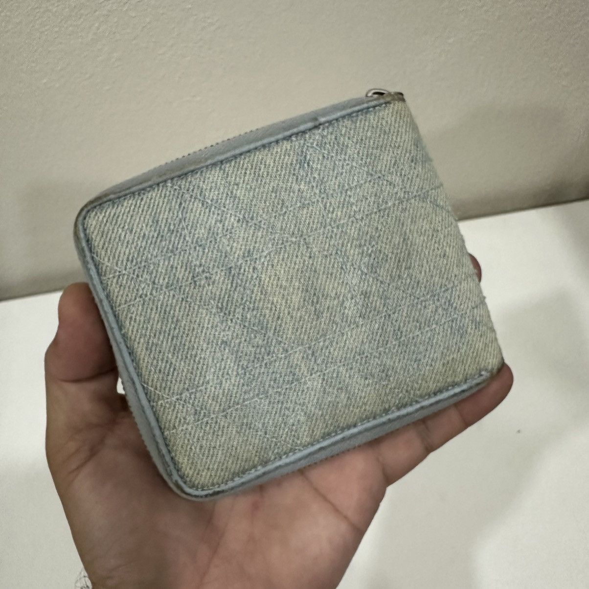 Dior ‼️YES‼️ CHRISTIAN DIOR DENIM ZIPPER SHORT WALLET Size ONE SIZE - 2 Thumbnail