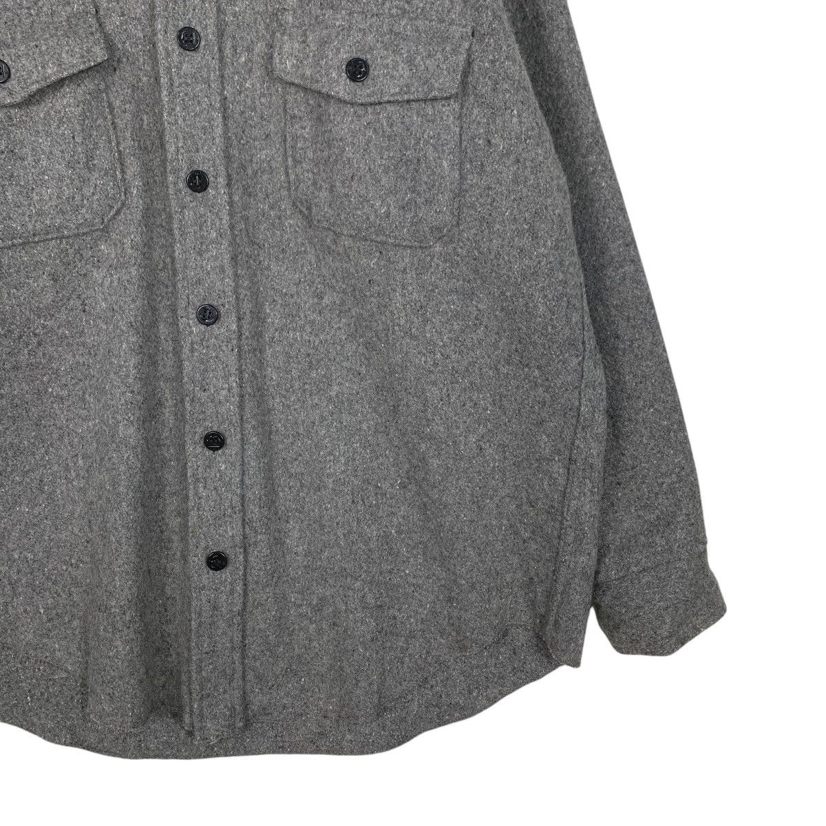 Flannel MELTON Made in Usa Outerwear Wool Gray Flannel #1813-C20 Size US L / EU 52-54 / 3 - 4 Thumbnail