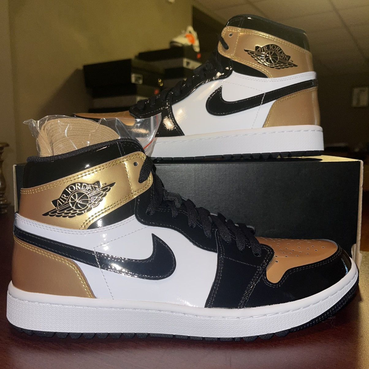 Air Jordan High Golf 'Gold Toe' BRAND NEW NO LID
