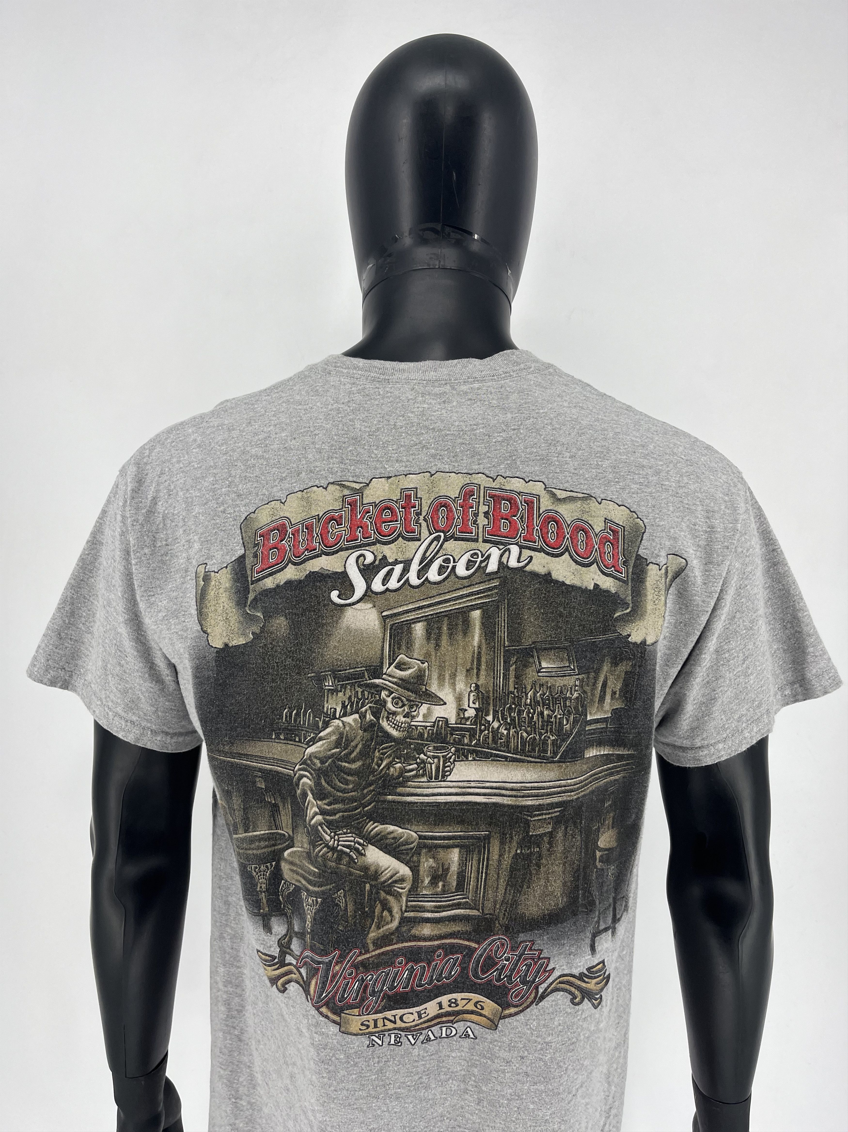 Vintage Vintage Motorcycle Faded Bucket Of Blood Saloon L Nevada Size US L / EU 52-54 / 3 - 1 Thumbnail