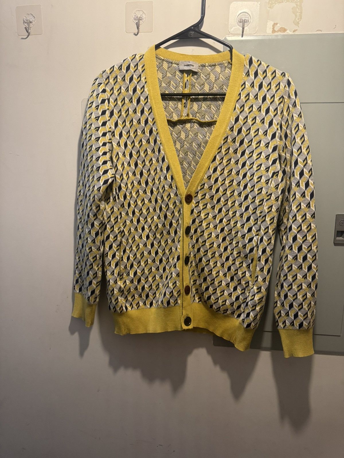 Undercover Undercover Geometric Knit Cardigan Size US S / EU 44-46 / 1 - 1 Thumbnail
