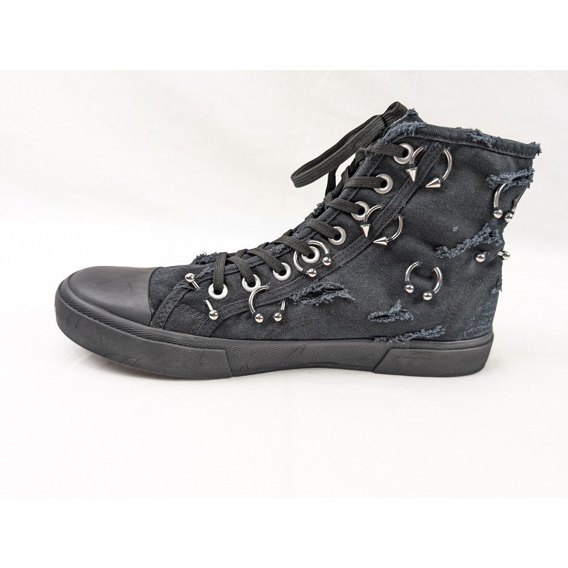 Balenciaga o1rshd1 Destroy Paris High Top Sneakers in Black Size US 11 / EU 44 - 7 Thumbnail