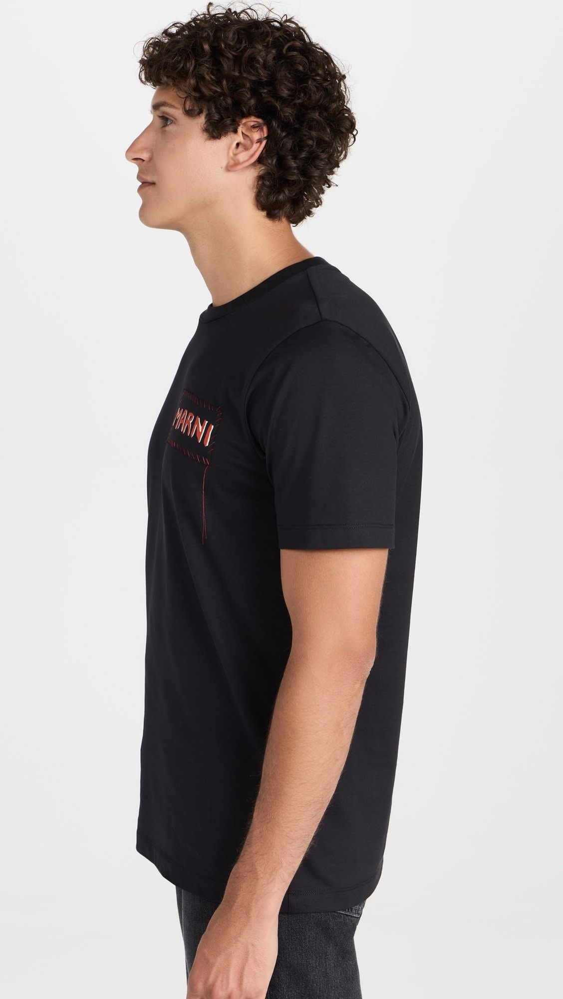 Marni o1s22i1n0924 Patch Logo Short Sleeve T-Shirt in Black Size US S / EU 44-46 / 1 - 3 Thumbnail