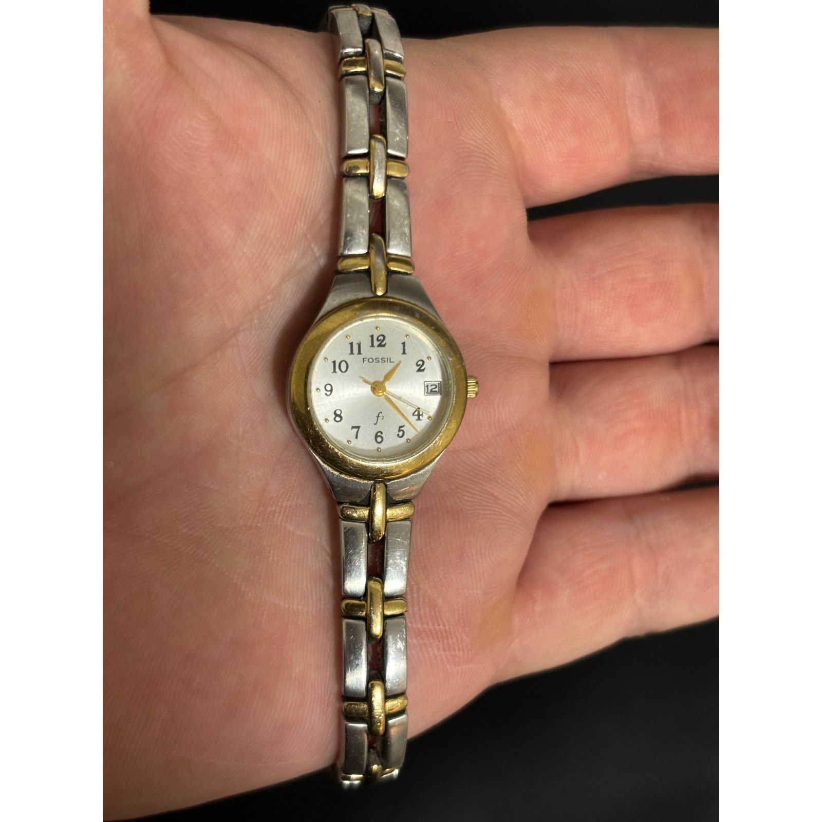 Fossil Vintage Fossil 2-Tone Women’s Watch! New Battery! Size ONE SIZE - 3 Thumbnail