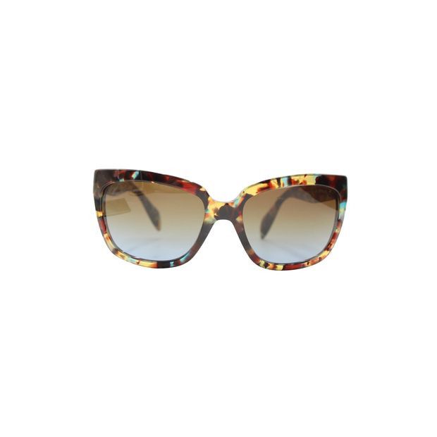 image of Prada Brown & Blue Tortoiseshell Sunglasses, Women's