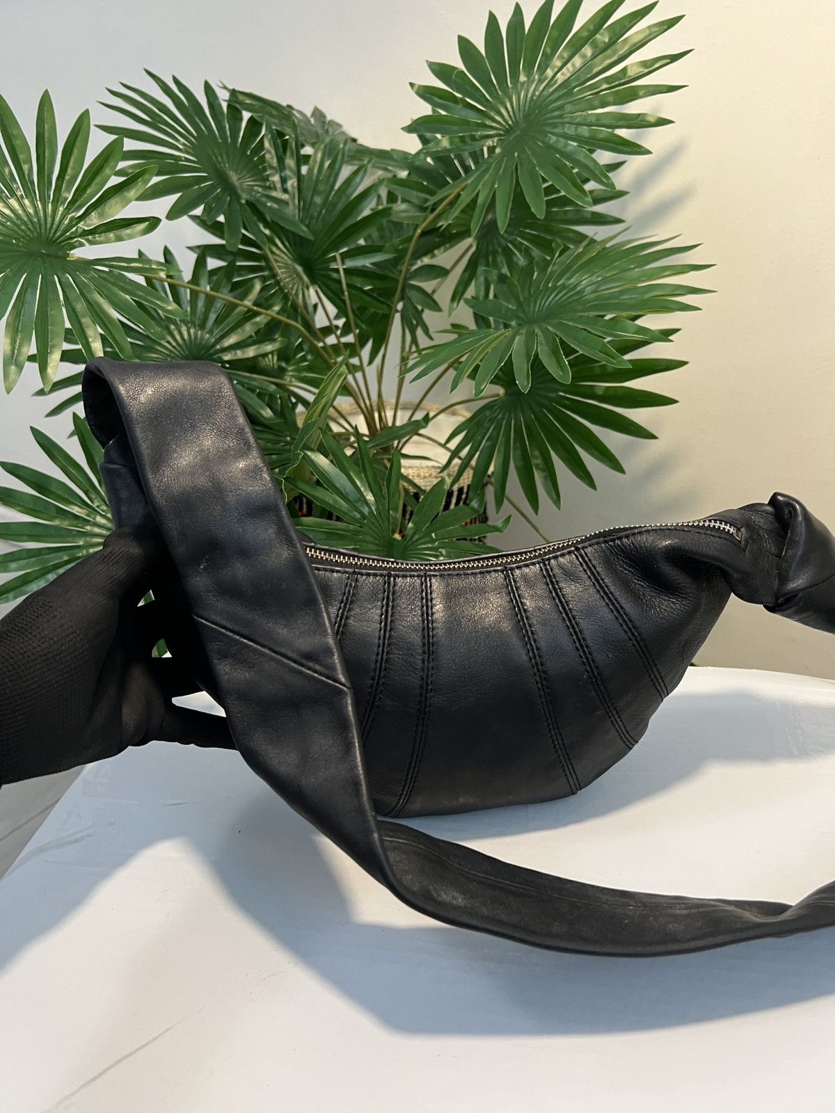 Lemaire LEMAIRE Croissant Medium Nappa Leather Black Shoulder Bag Size ONE SIZE - 7 Thumbnail